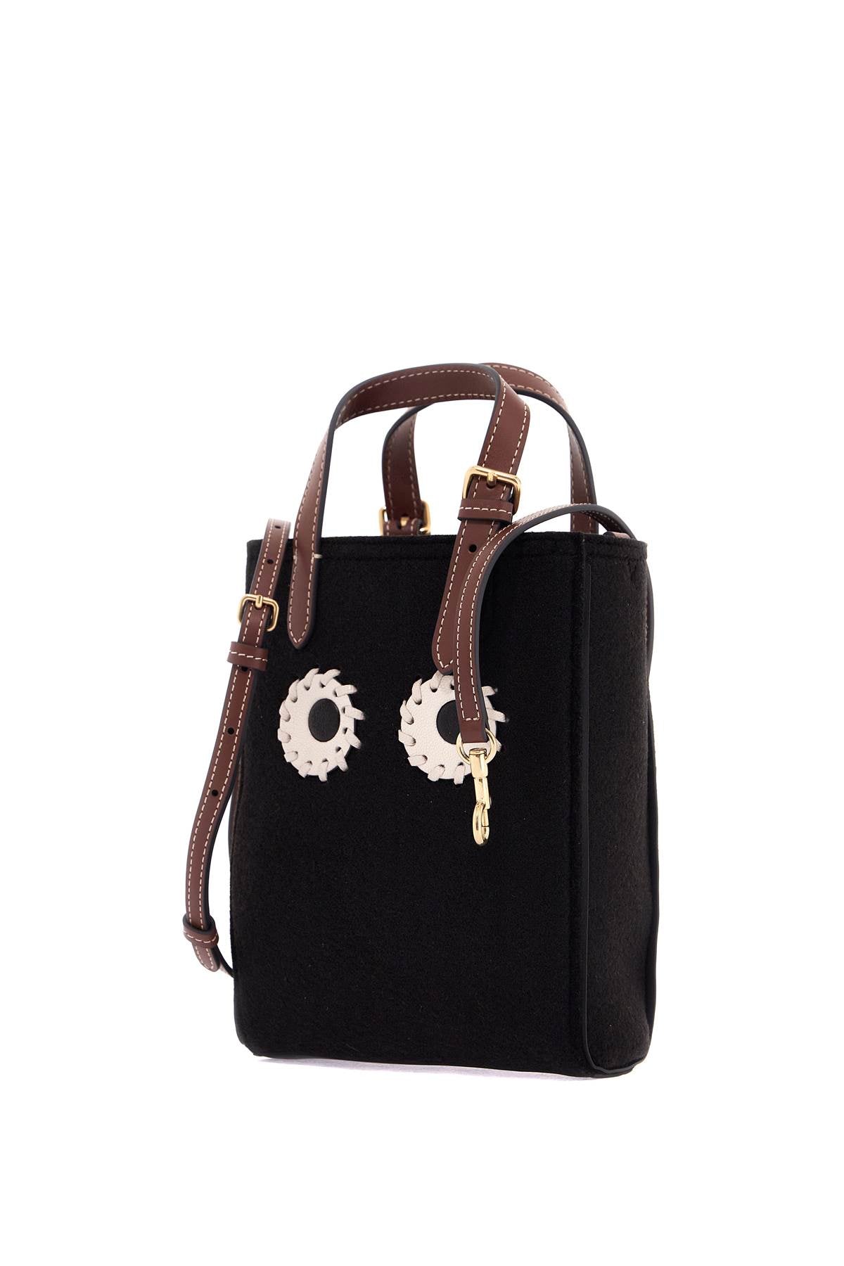 Anya Hindmarch mini felt tote bag with n/s eyes design