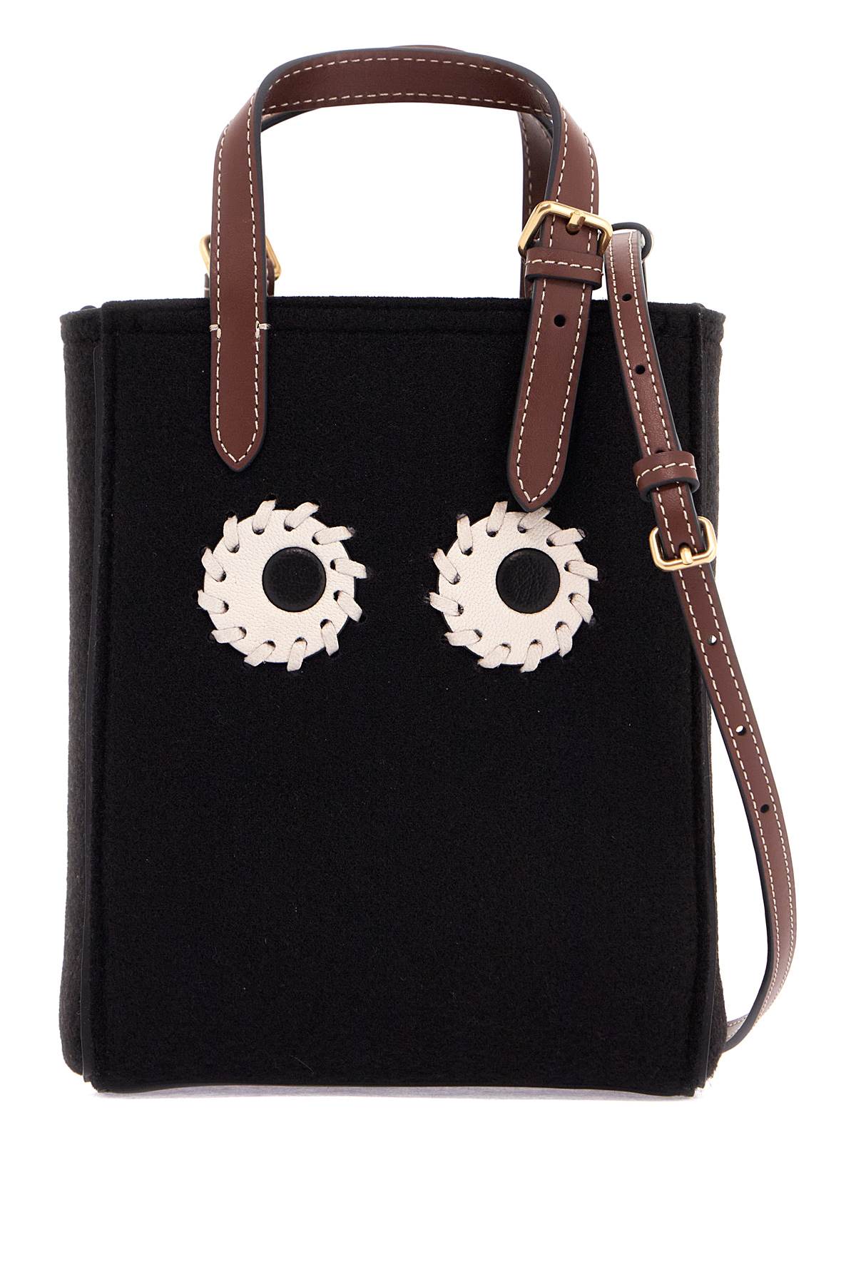 Anya Hindmarch mini felt tote bag with n/s eyes design