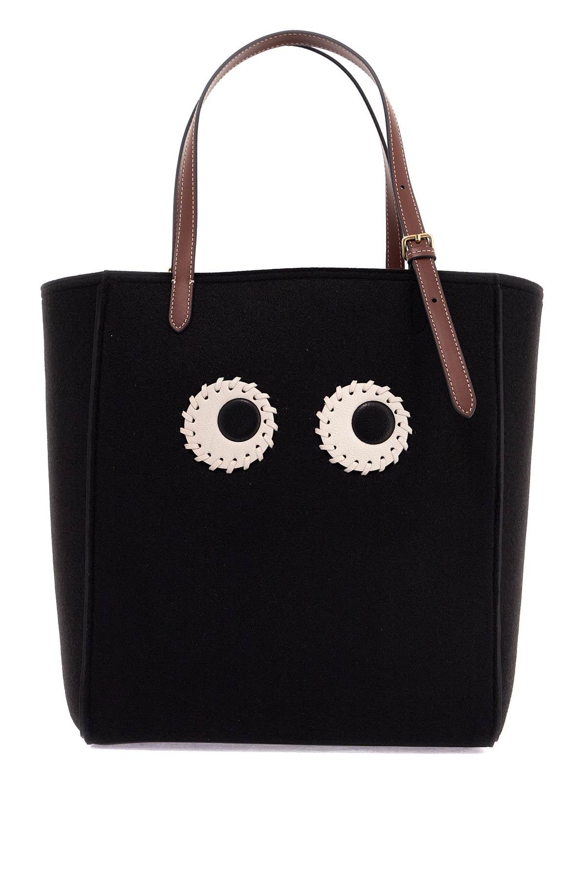 Anya Hindmarch small felt mini tote bag with eye design***