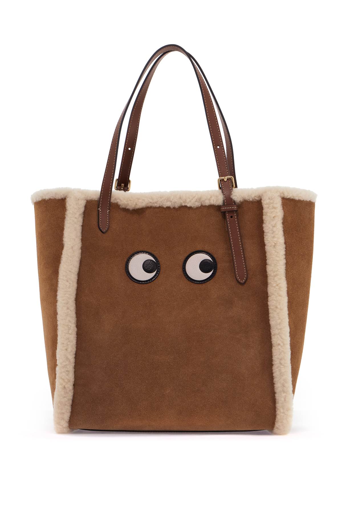 Anya Hindmarch tote bag with shearling eyes