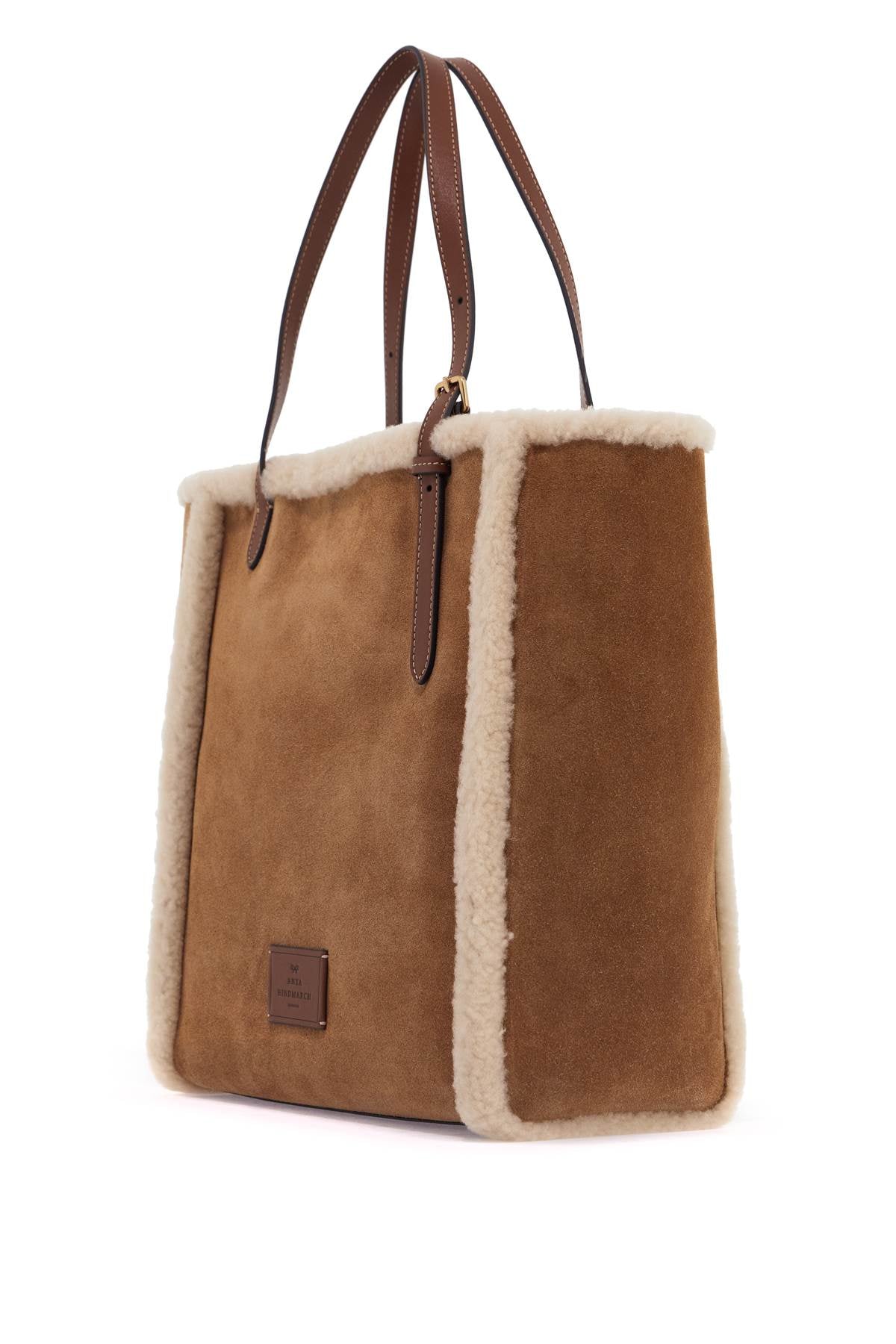 Anya Hindmarch tote bag with shearling eyes