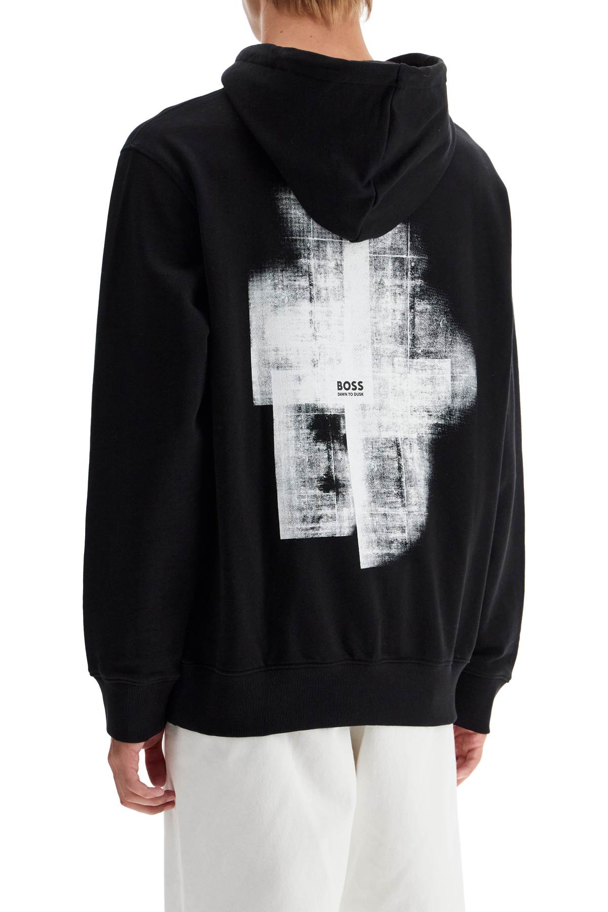 Boss hooded sweatshirt with graphic print