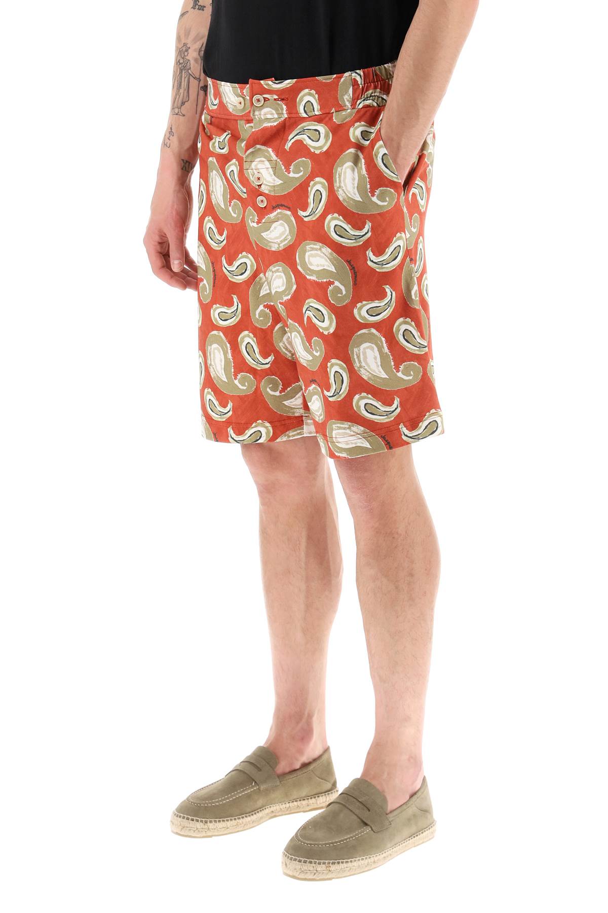 Jacquemus 'Le Short Pingo' Printed Shorts   Orange