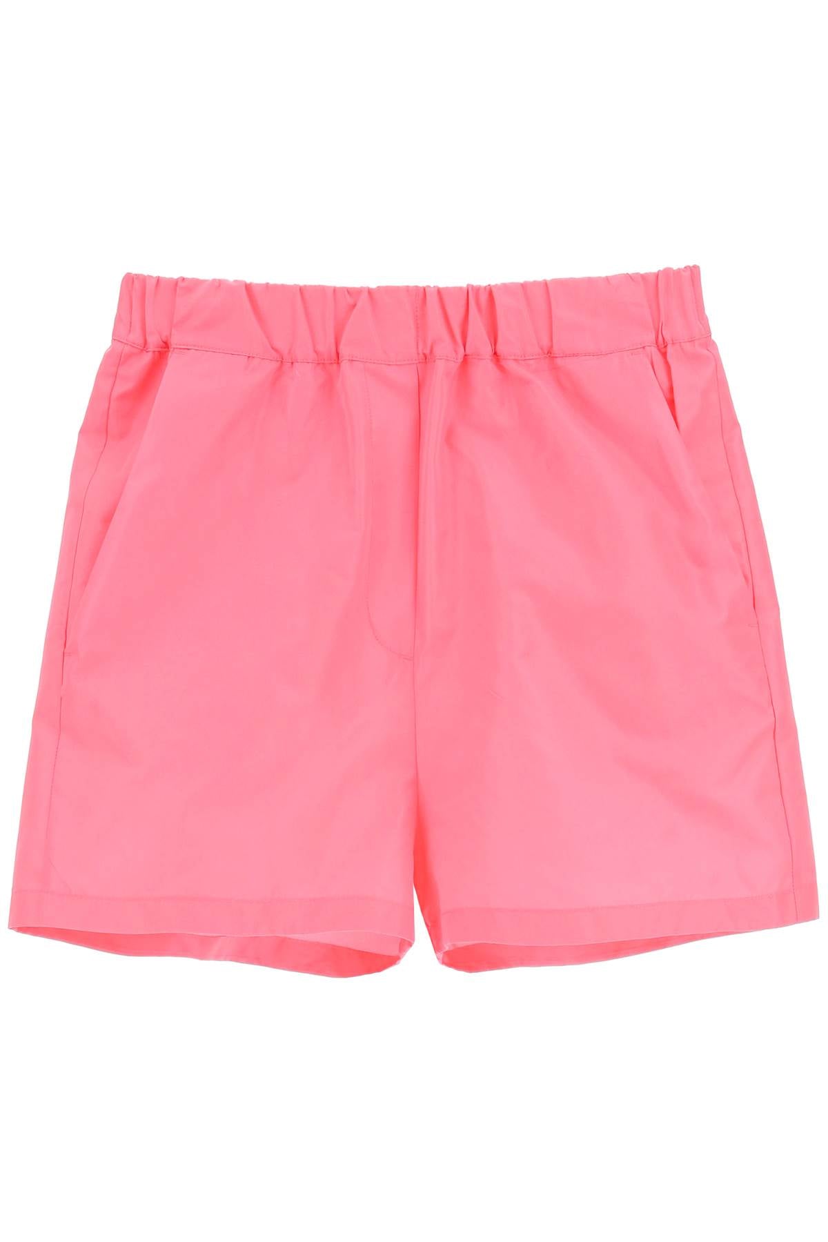 Msgm Technical Faille Shorts   Fuchsia