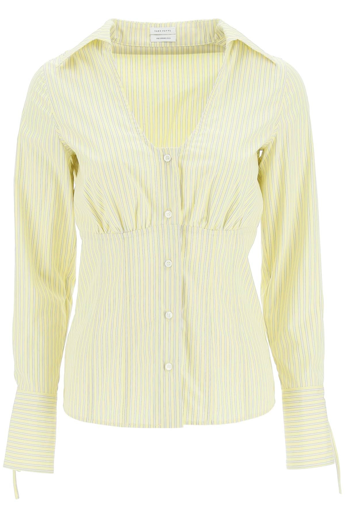 Saks Potts 'Clark' Poplin Shirt   White