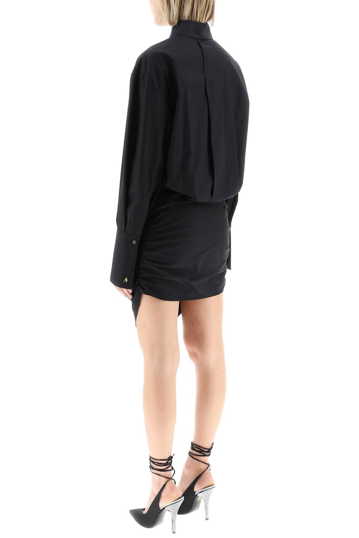 The Attico 'Hatty' Mini Shirt Dress   Black