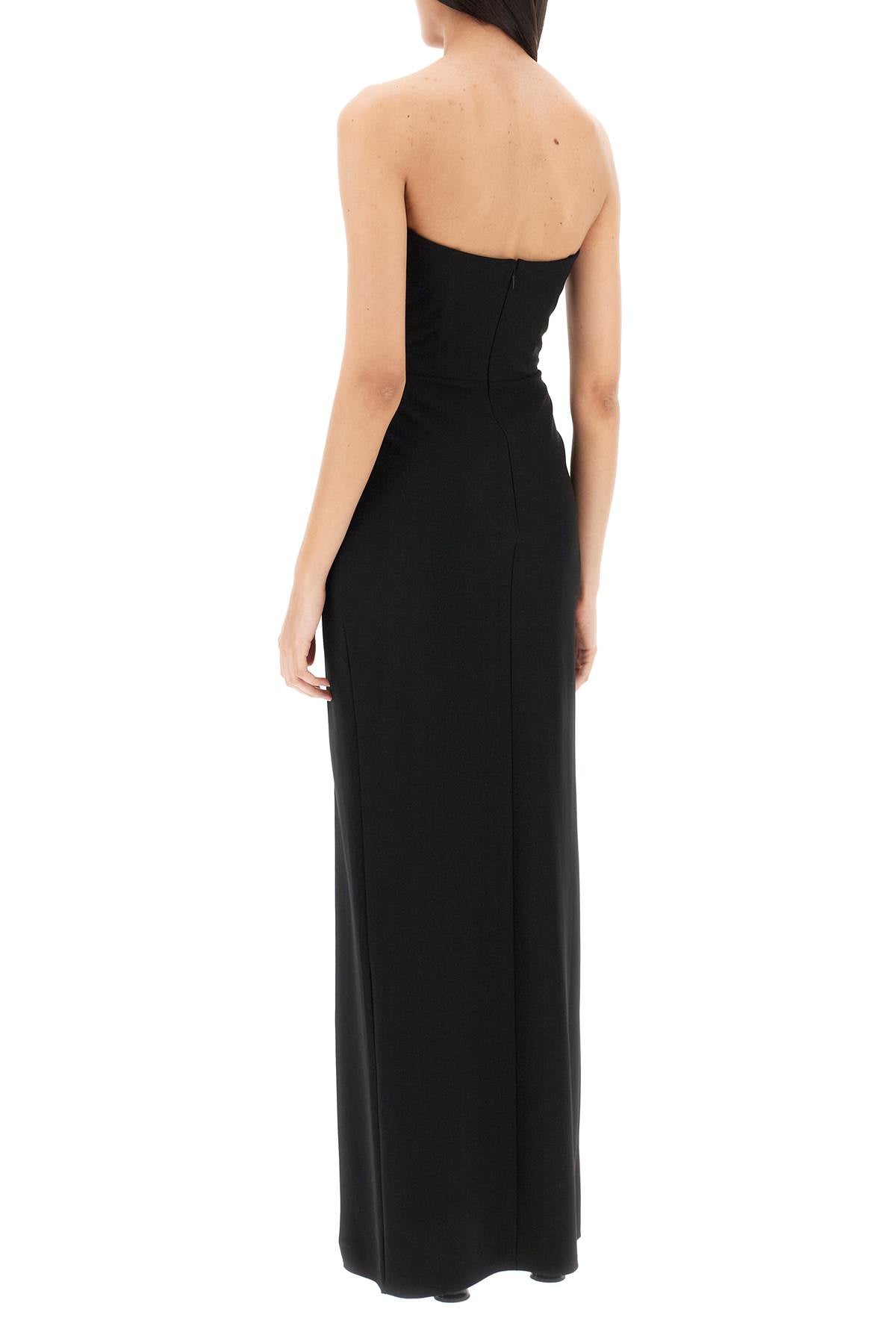 Nensi Dojaka Maxi Bustier Dress With Cut Out   Black