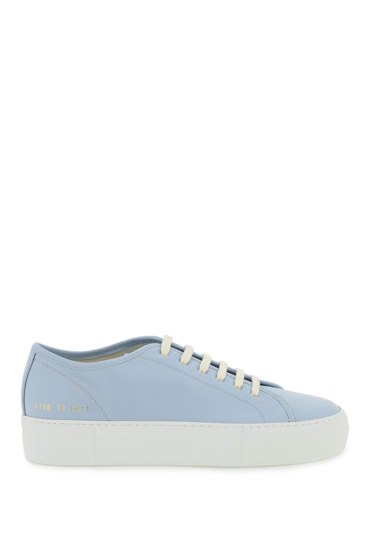 Common Projects Leather Tournament Low Super Sneakers   Light Blue