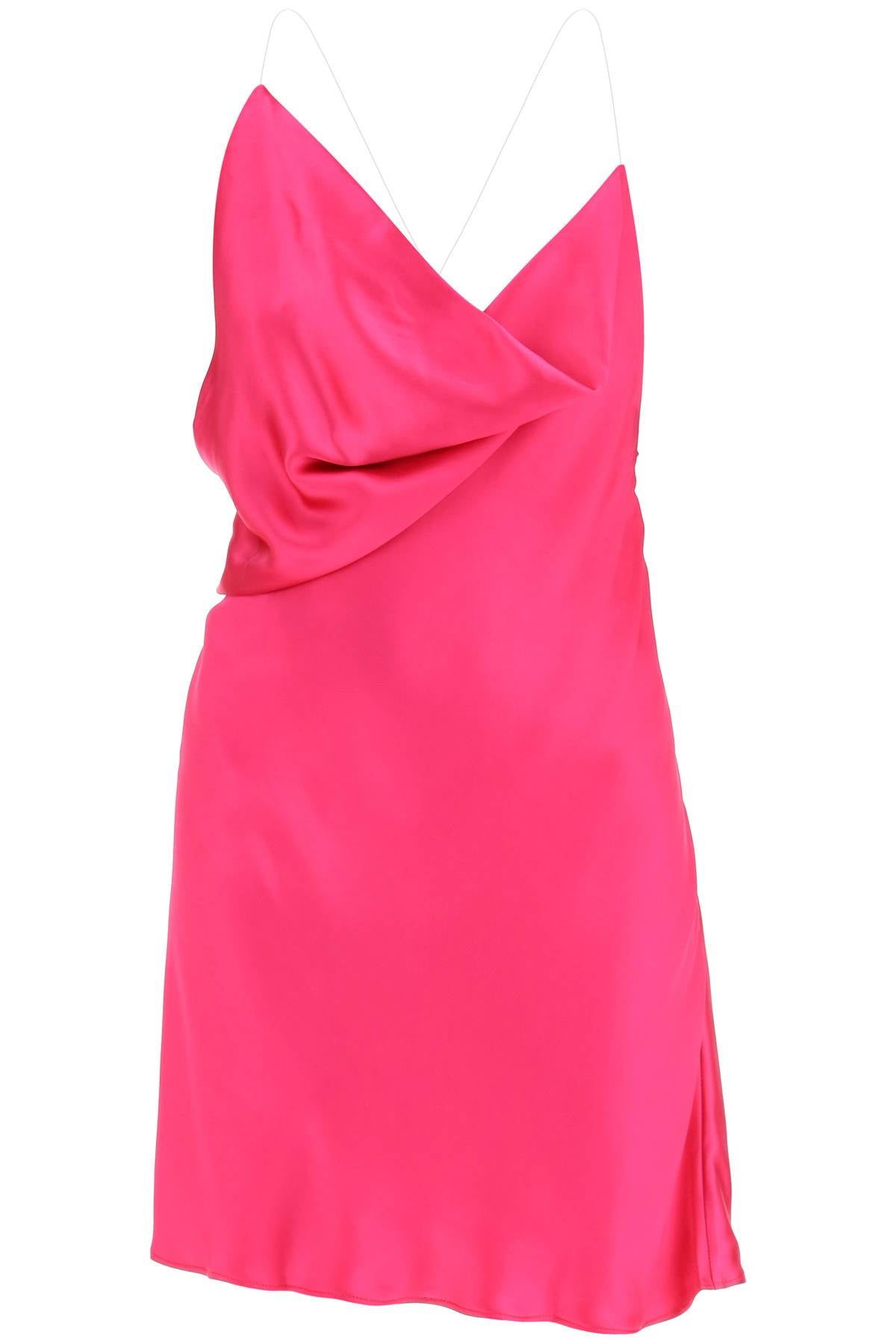 Y Project Satin Slip Dress   Fuchsia