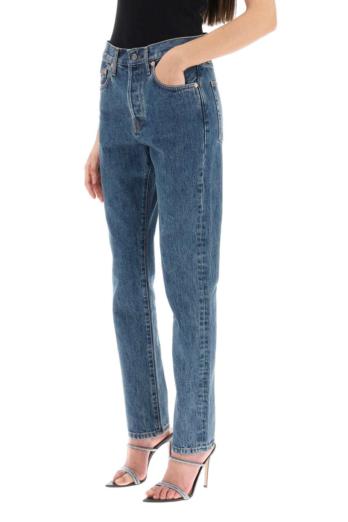 Wardrobe.Nyc Slim Jeans With Acid Wash   Blue