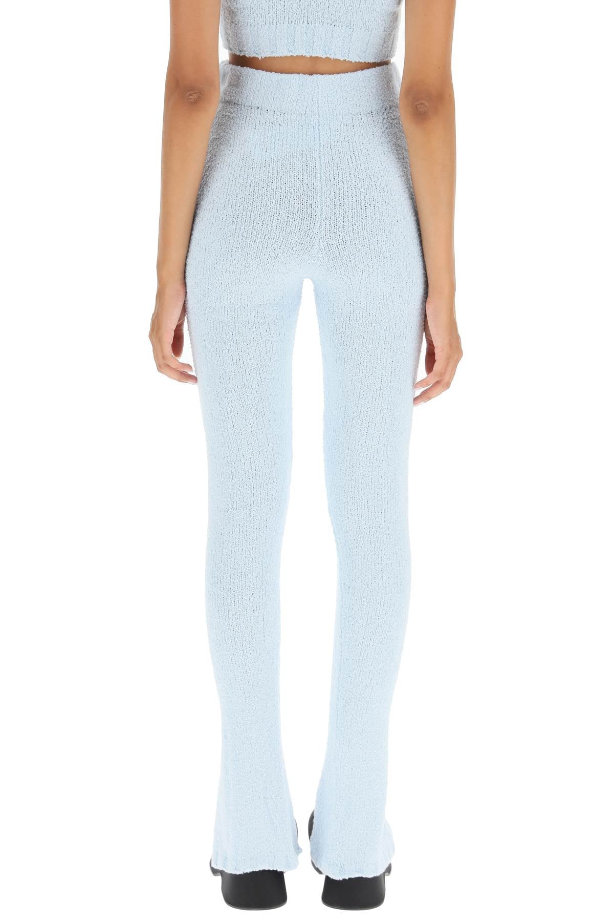 Rotate 'Aliciana' Bouclé Knitted Leggings   Light Blue