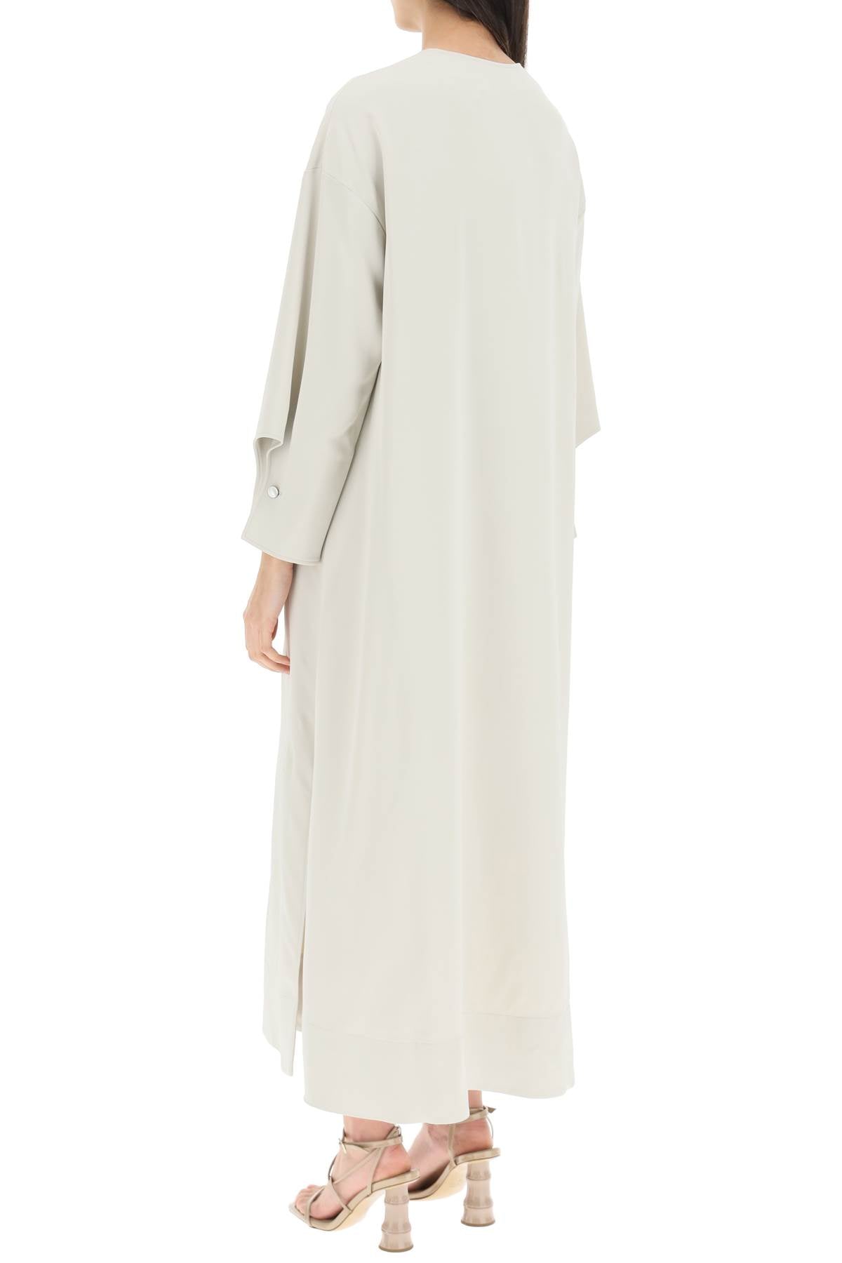 Agnona Cady Caftan Dress   Beige