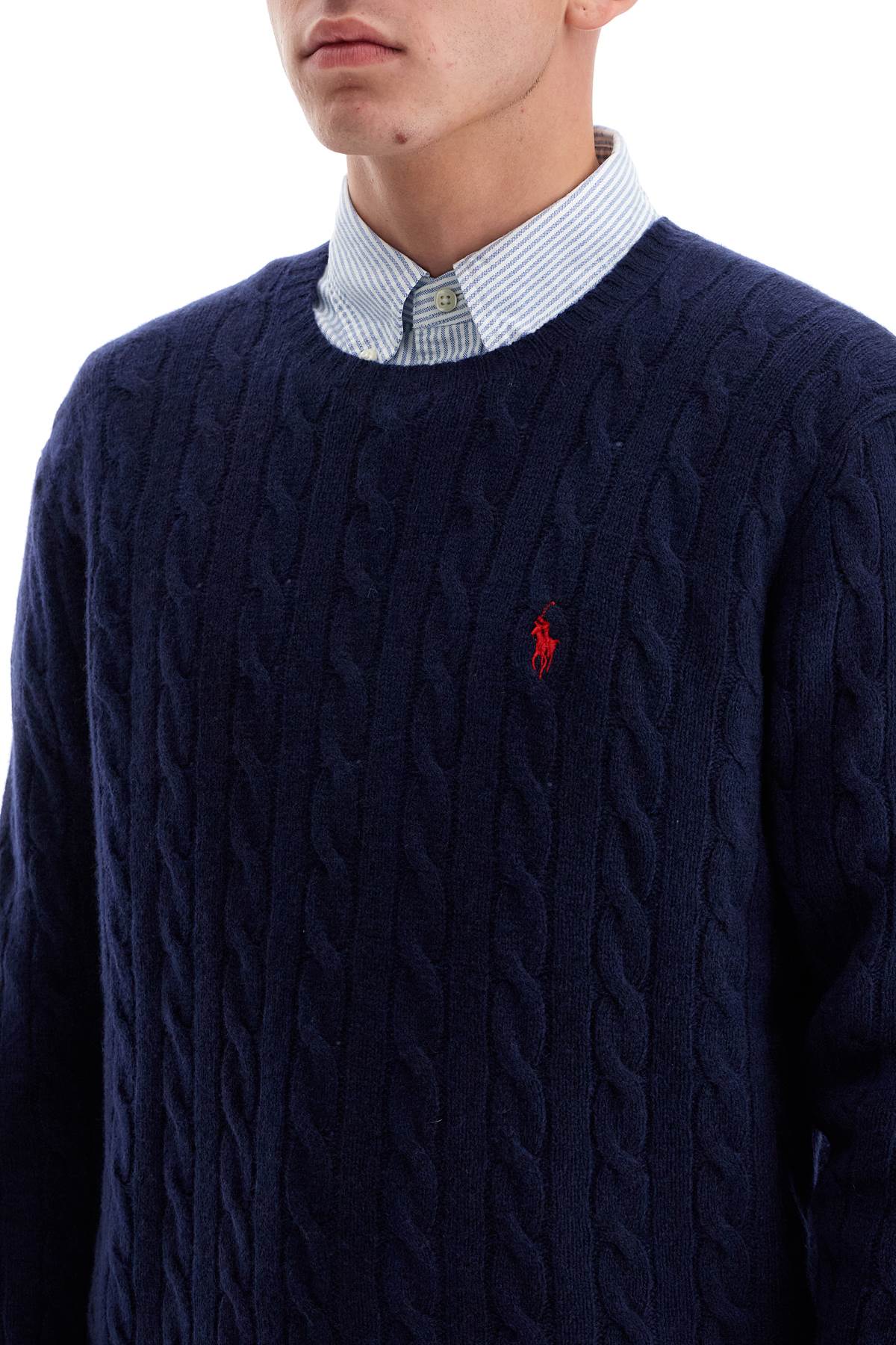 Polo Ralph Lauren cable-knit pullover with pony embroidery