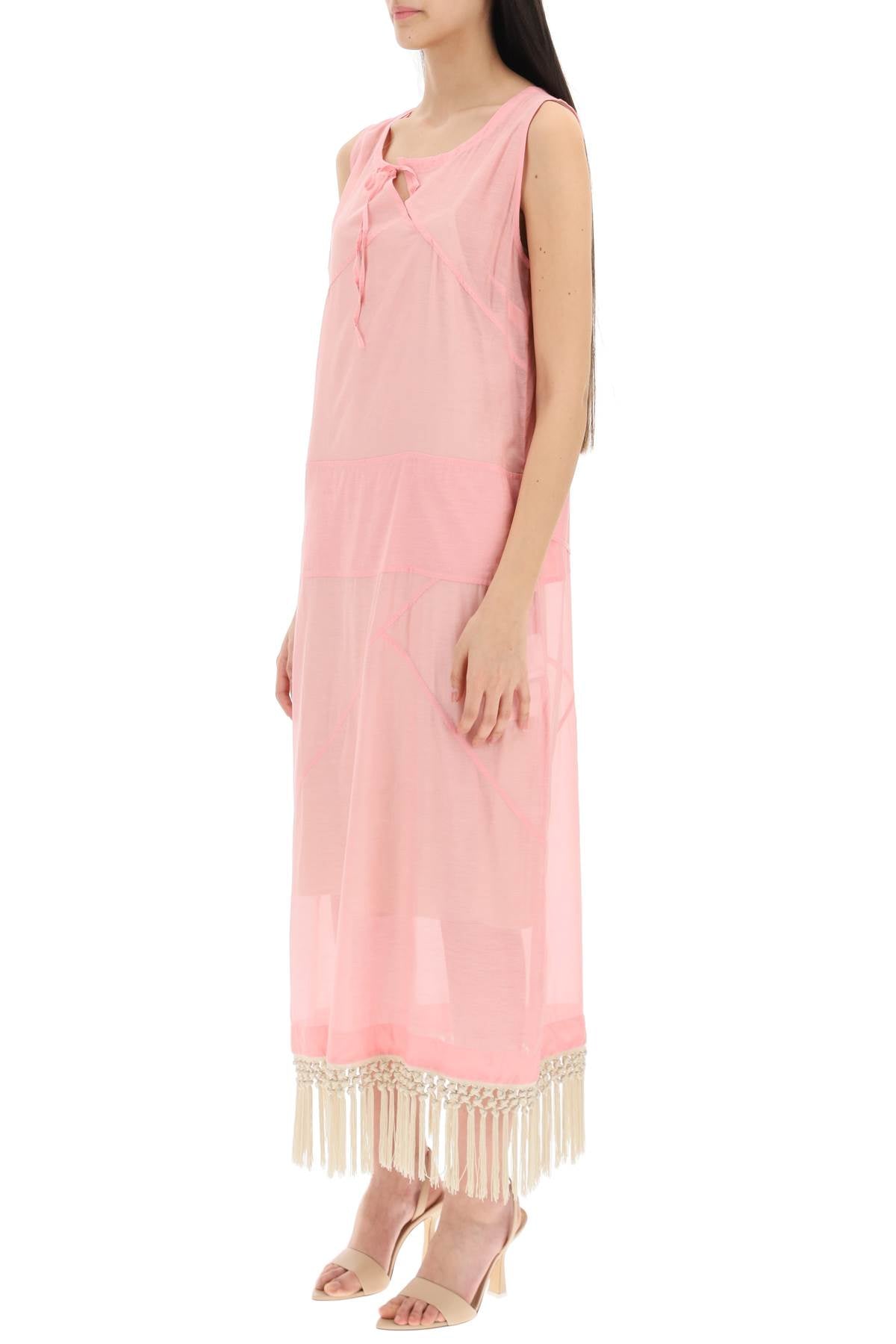 Saks Potts 'Stanni' Cotton And Silk Dress   Pink