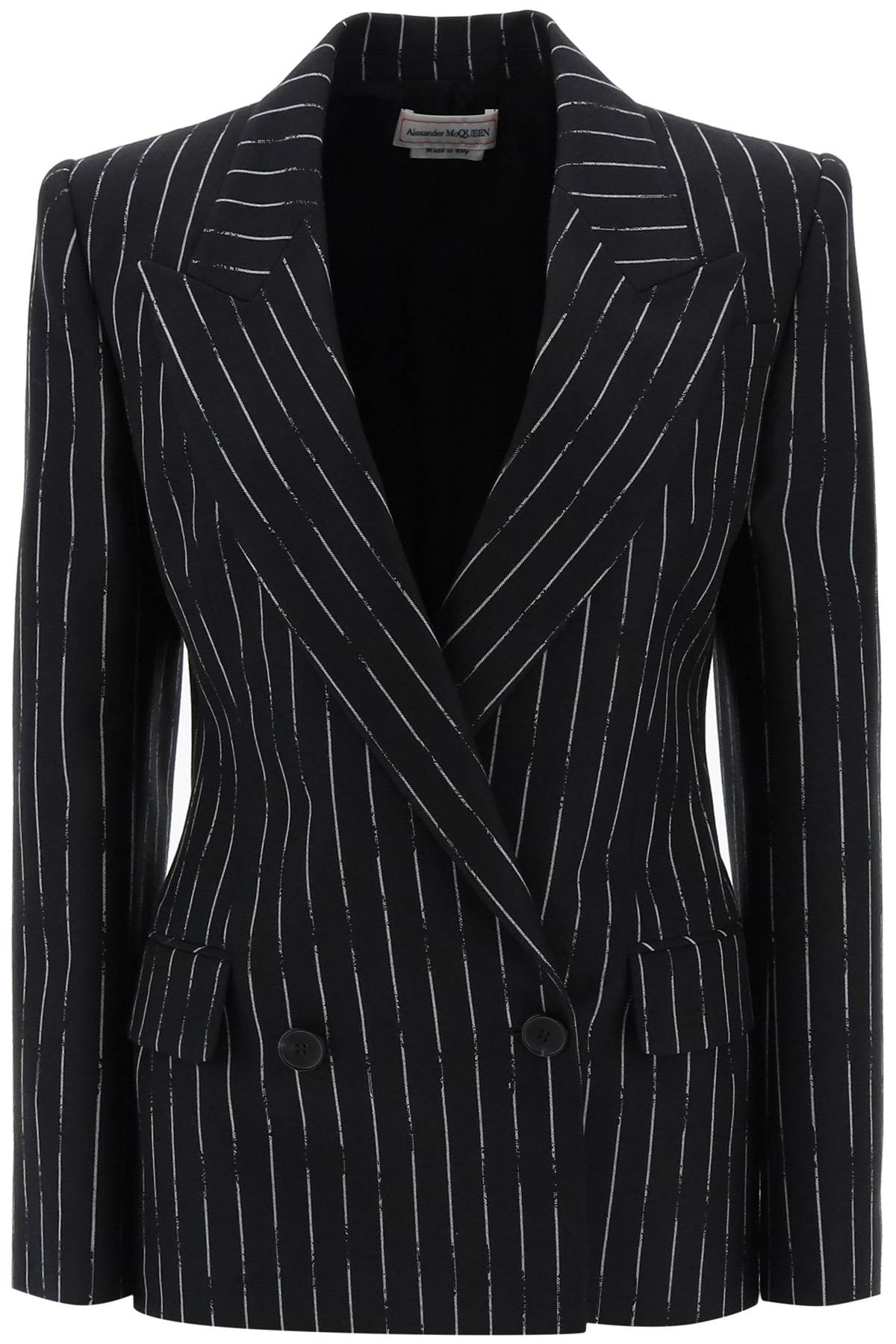 Alexander Mcqueen broken pinstripe jacket