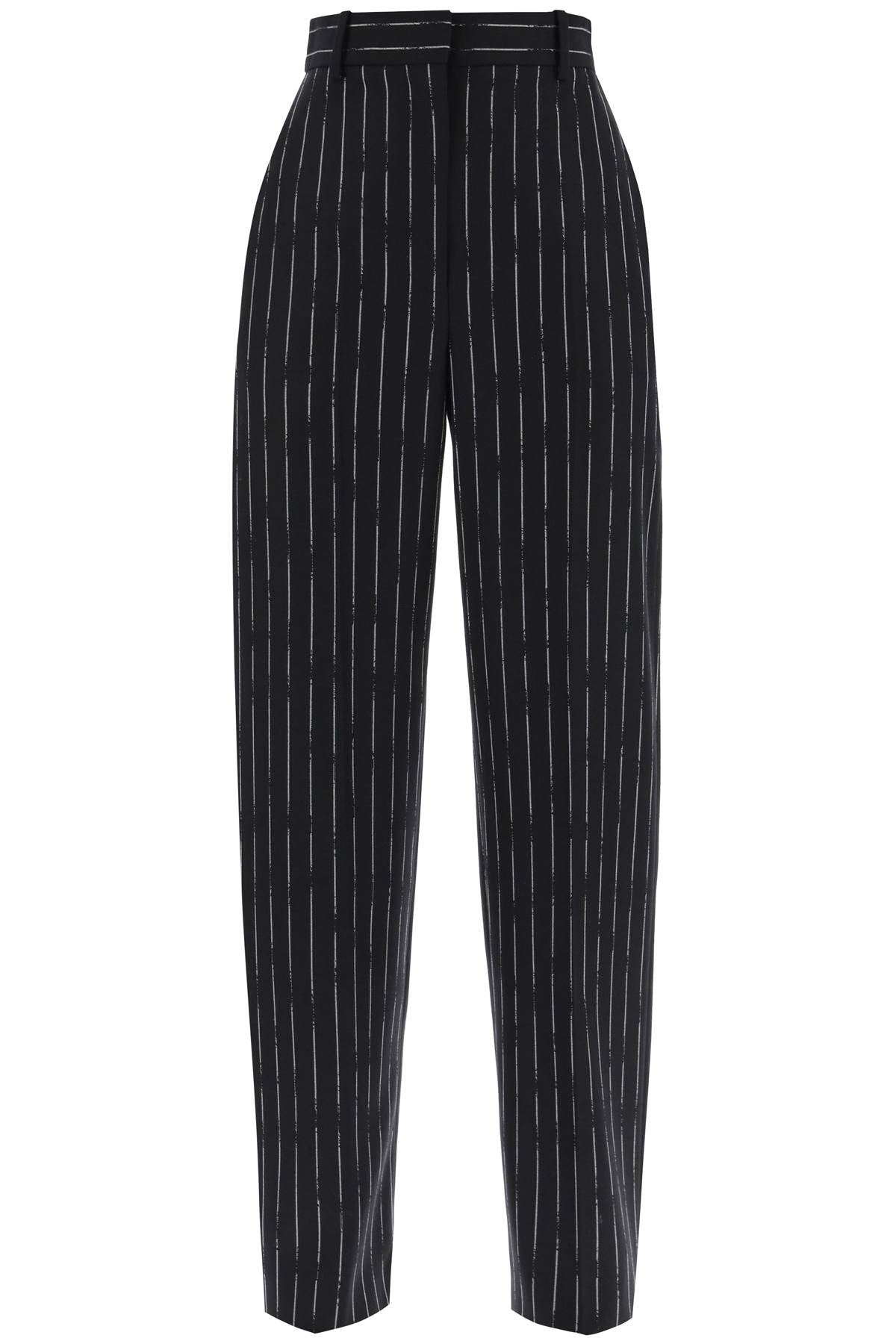 Alexander Mcqueen broken pinstripe trousers