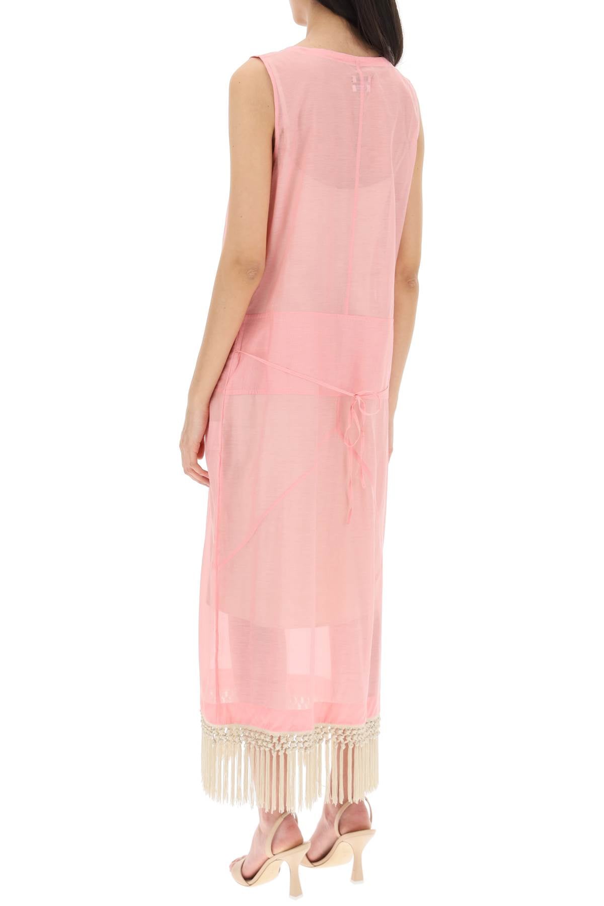 Saks Potts 'Stanni' Cotton And Silk Dress   Pink