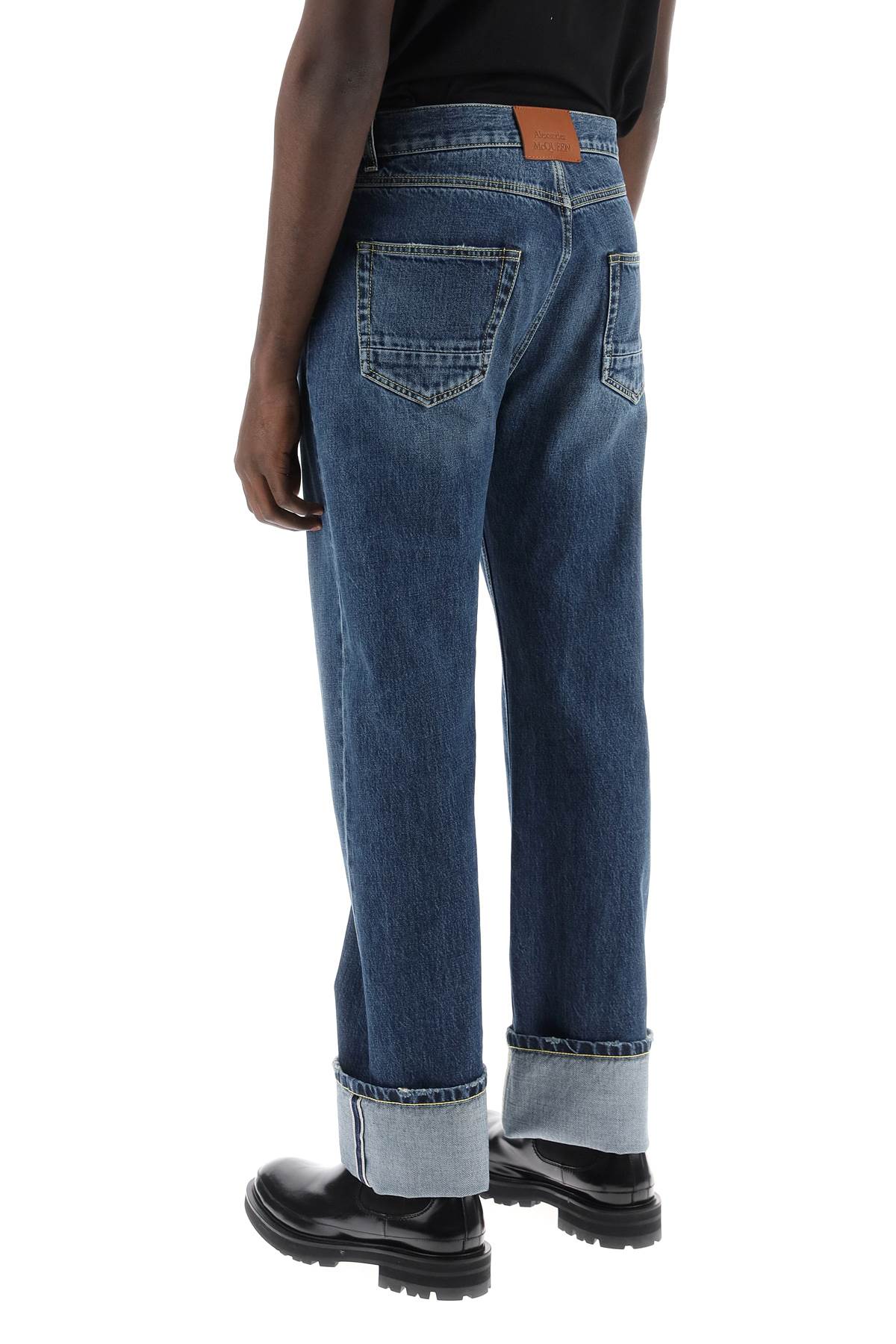 Alexander Mcqueen straight fit jeans in selvedge denim