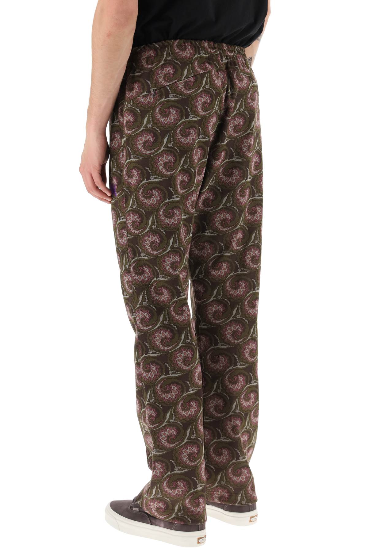 Baracuta X Needles Jacquard Jersey Track Pants   Brown