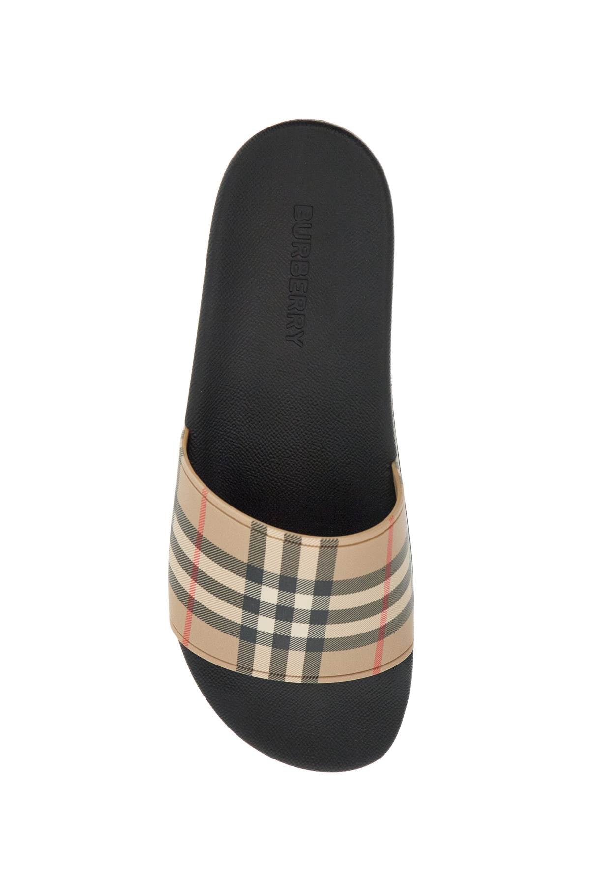 Burberry tartan rubber slides