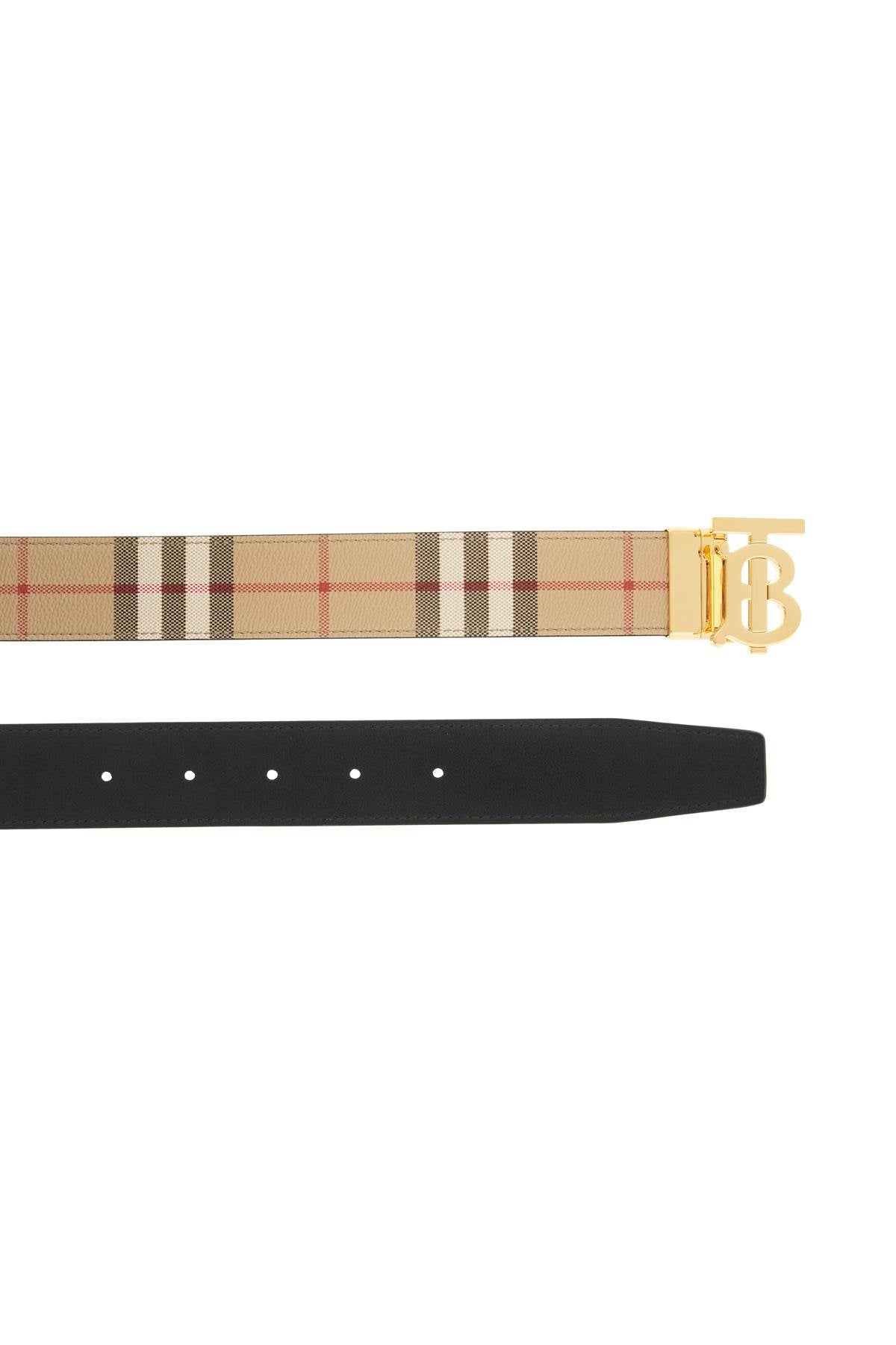 Burberry reversible tb check belt