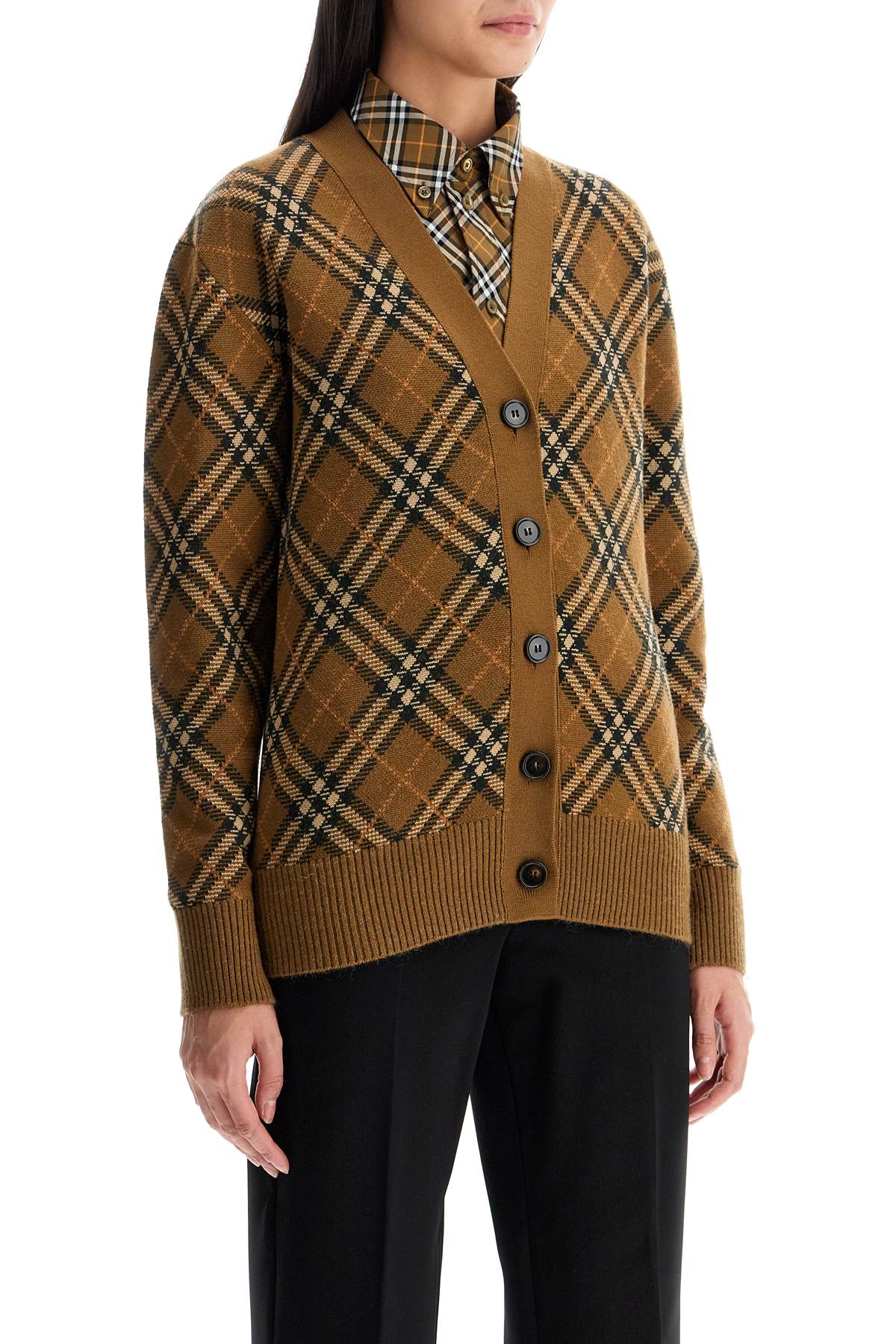 Burberry ered wool and mohair cardigan sweater