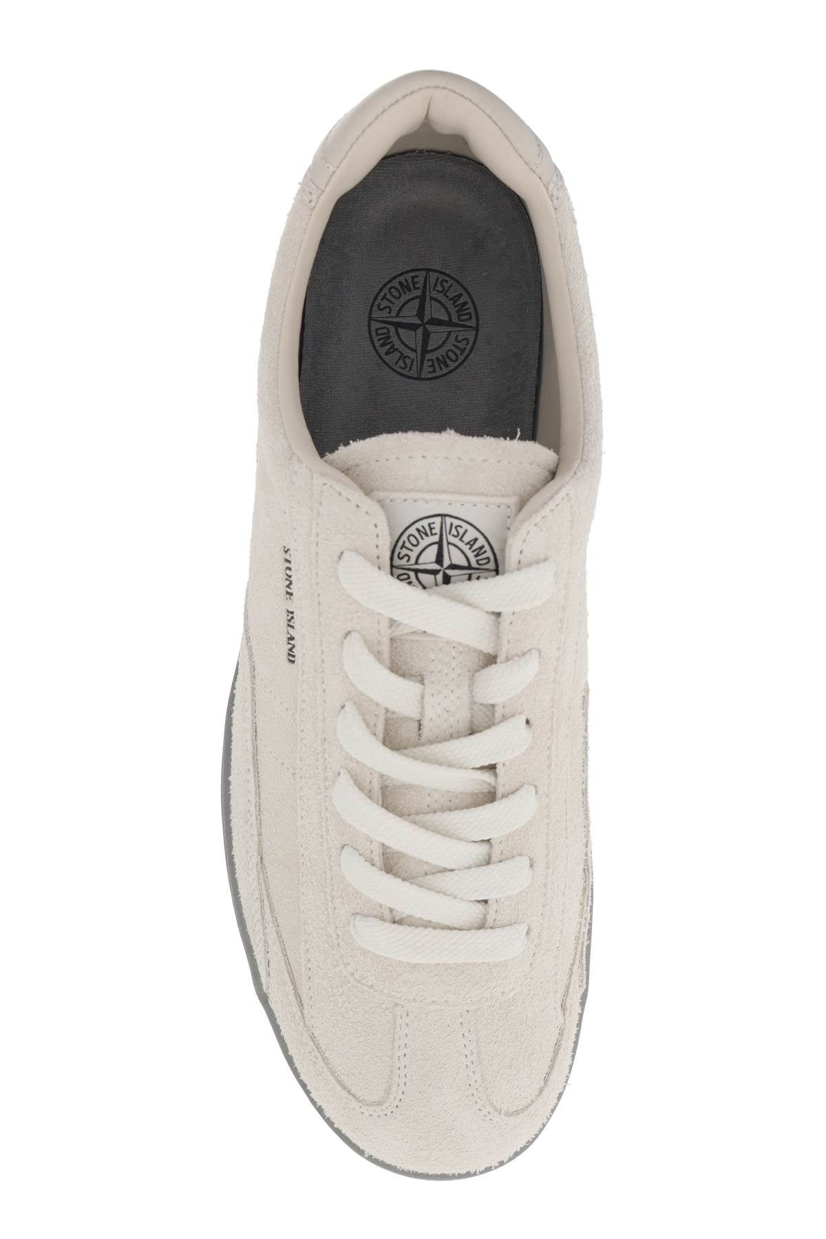 Stone Island suede leather rock sneakers for