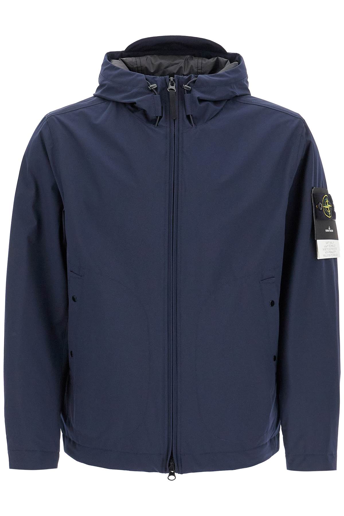 Stone Island light soft shell-r hooded jacket