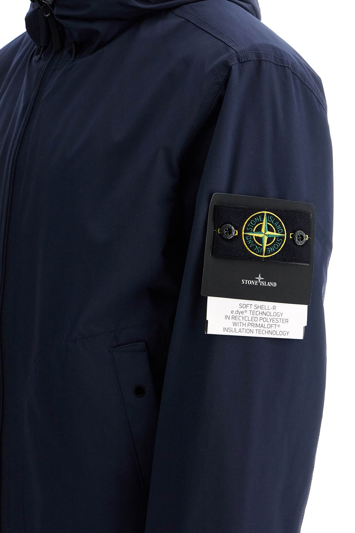 Stone Island light soft shell-r hooded jacket