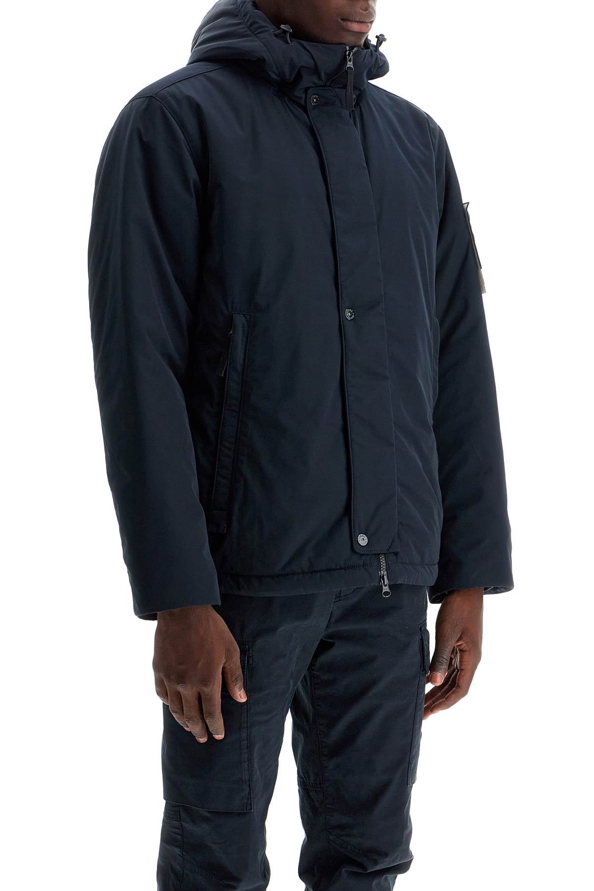 Stone Island hooded micro twill jacket