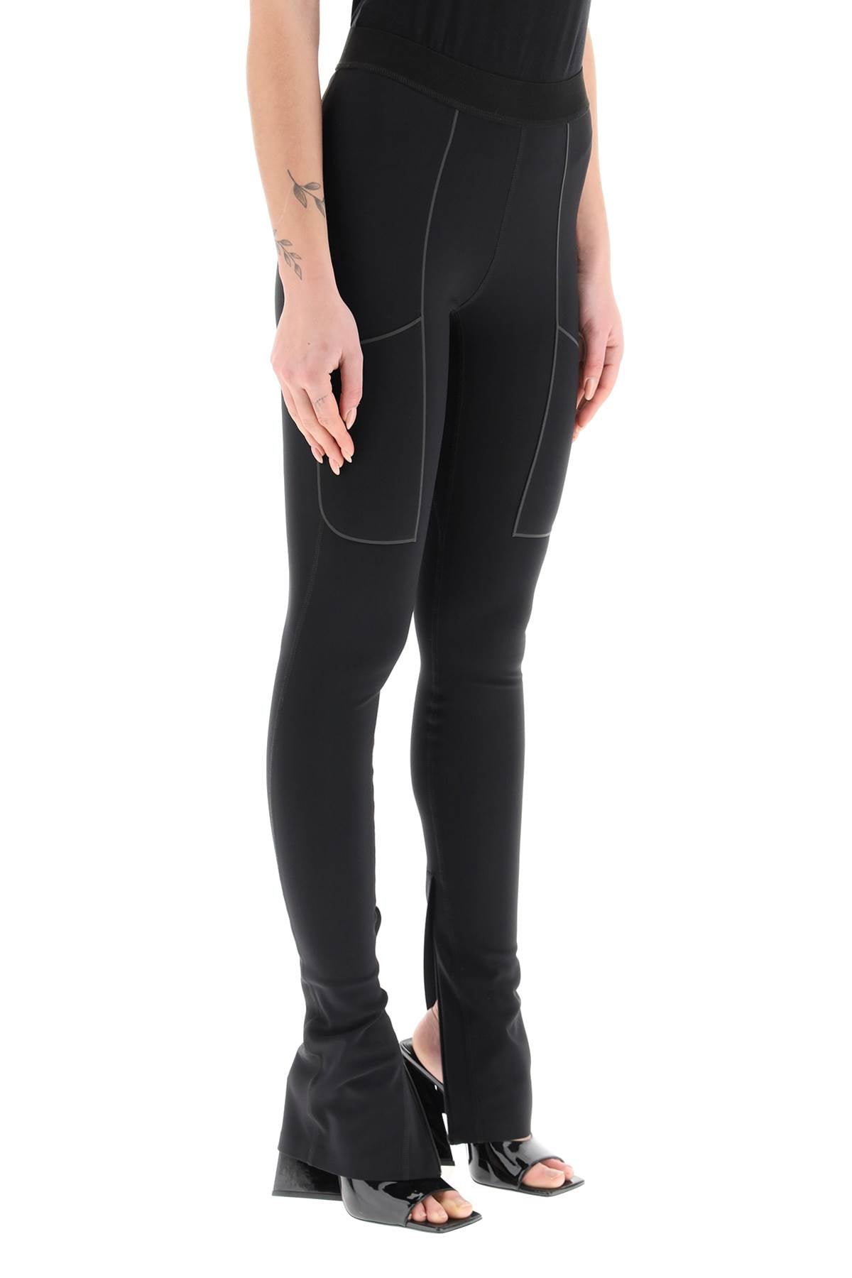 Coperni Zippered Cuff Leggings   Black