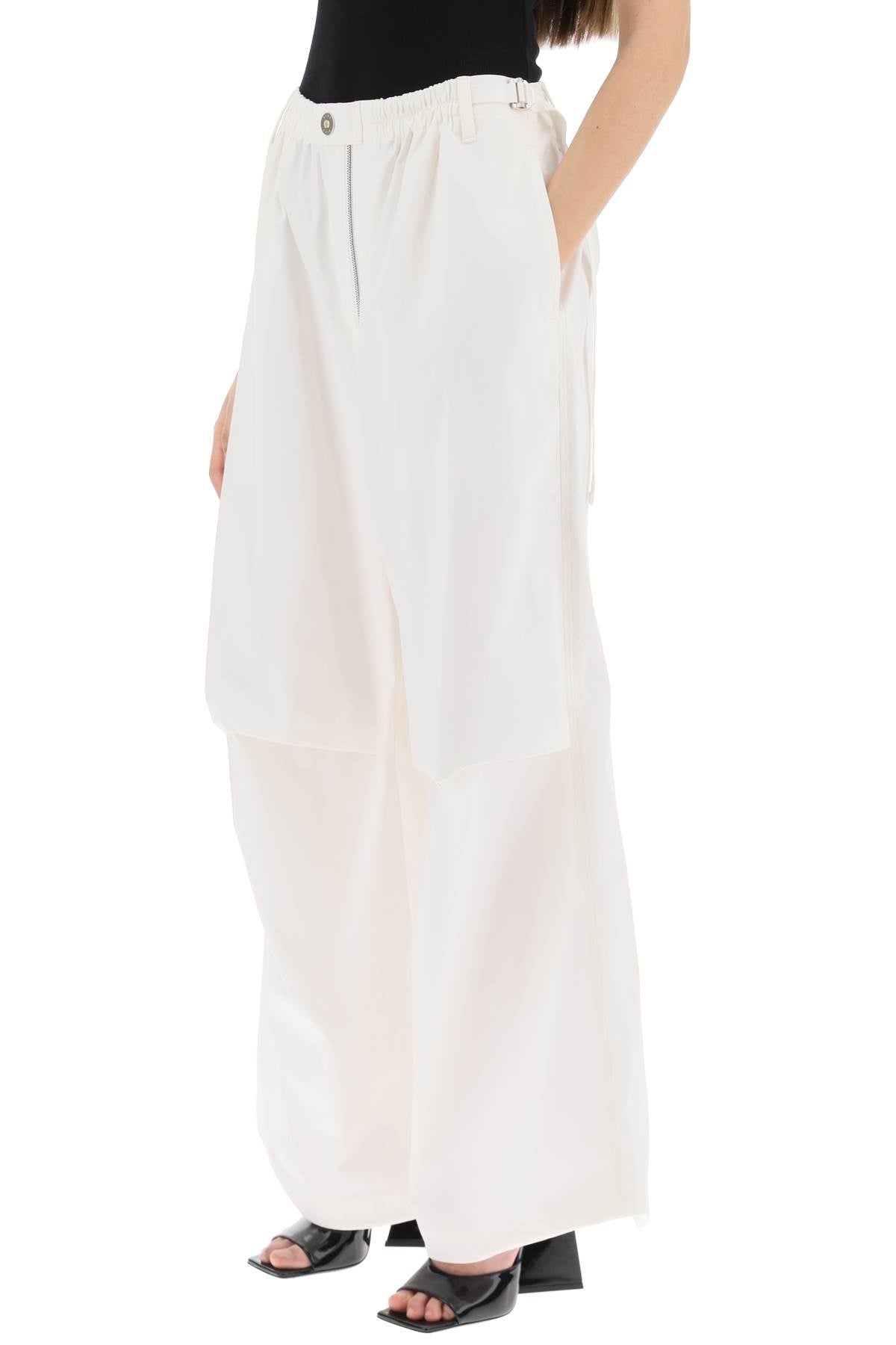 Dion Lee Oversized Parachute Pants   White