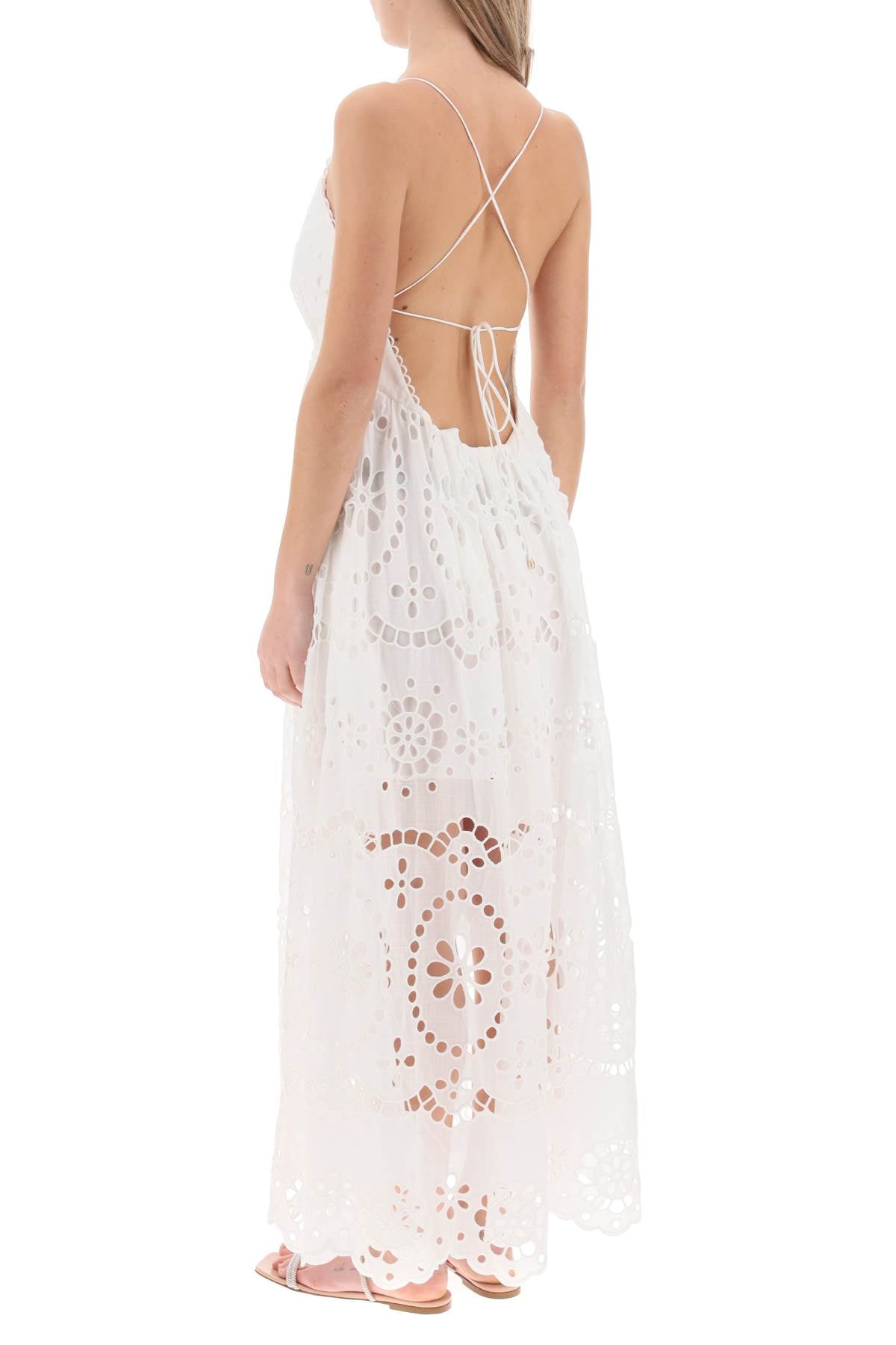 Zimmermann lexi maxi dress in broderie anglaise