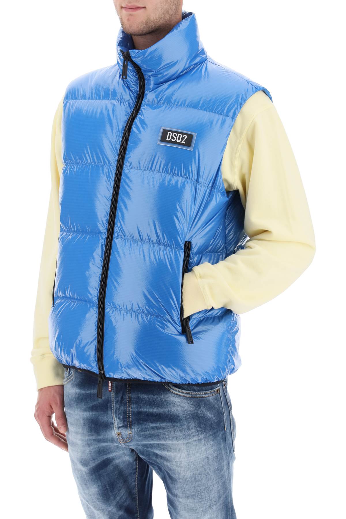 Dsquared2 Quilted Down Vest   Light Blue