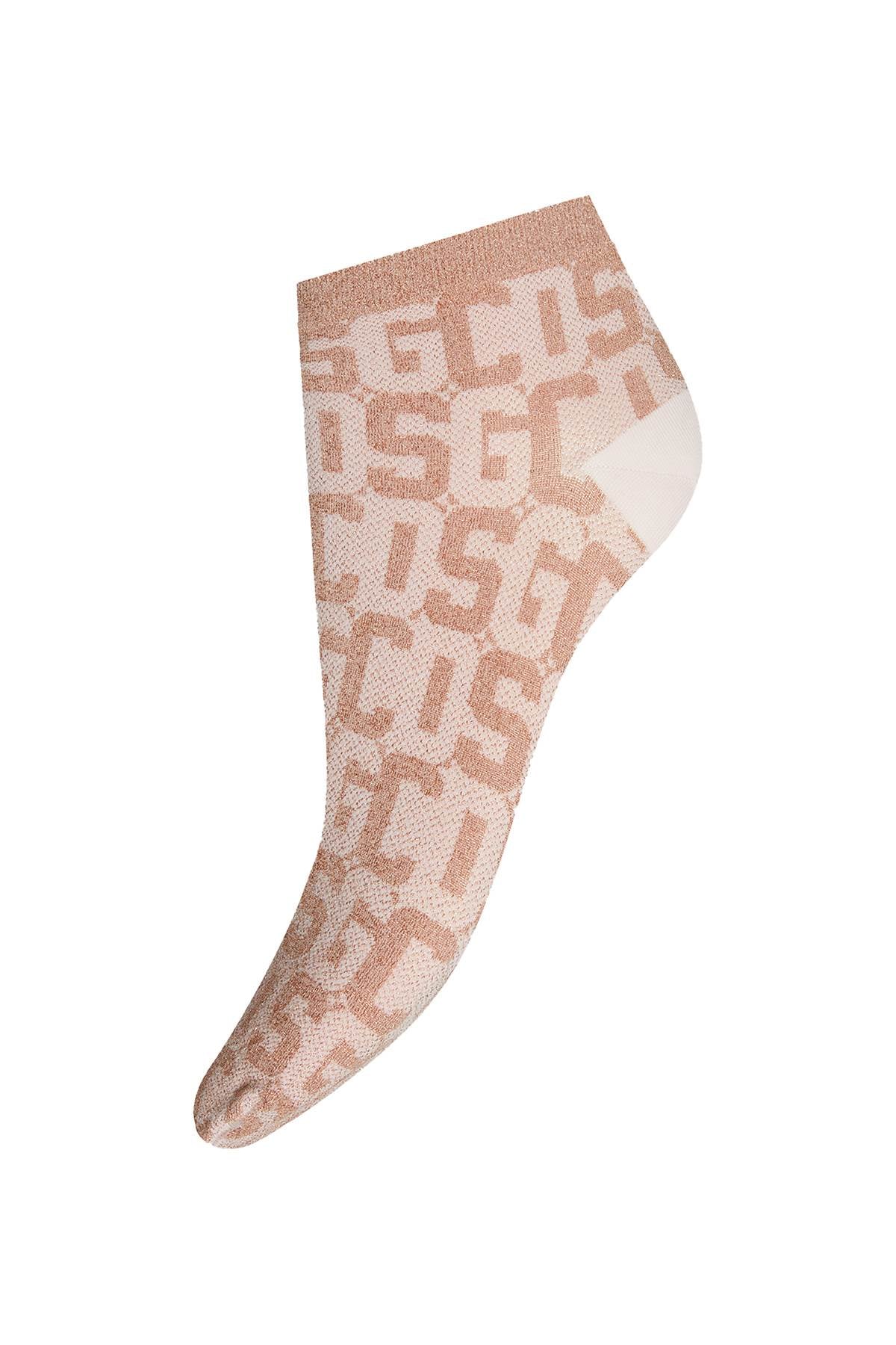 Gcds   X Wolford Monogram Socks   Pink