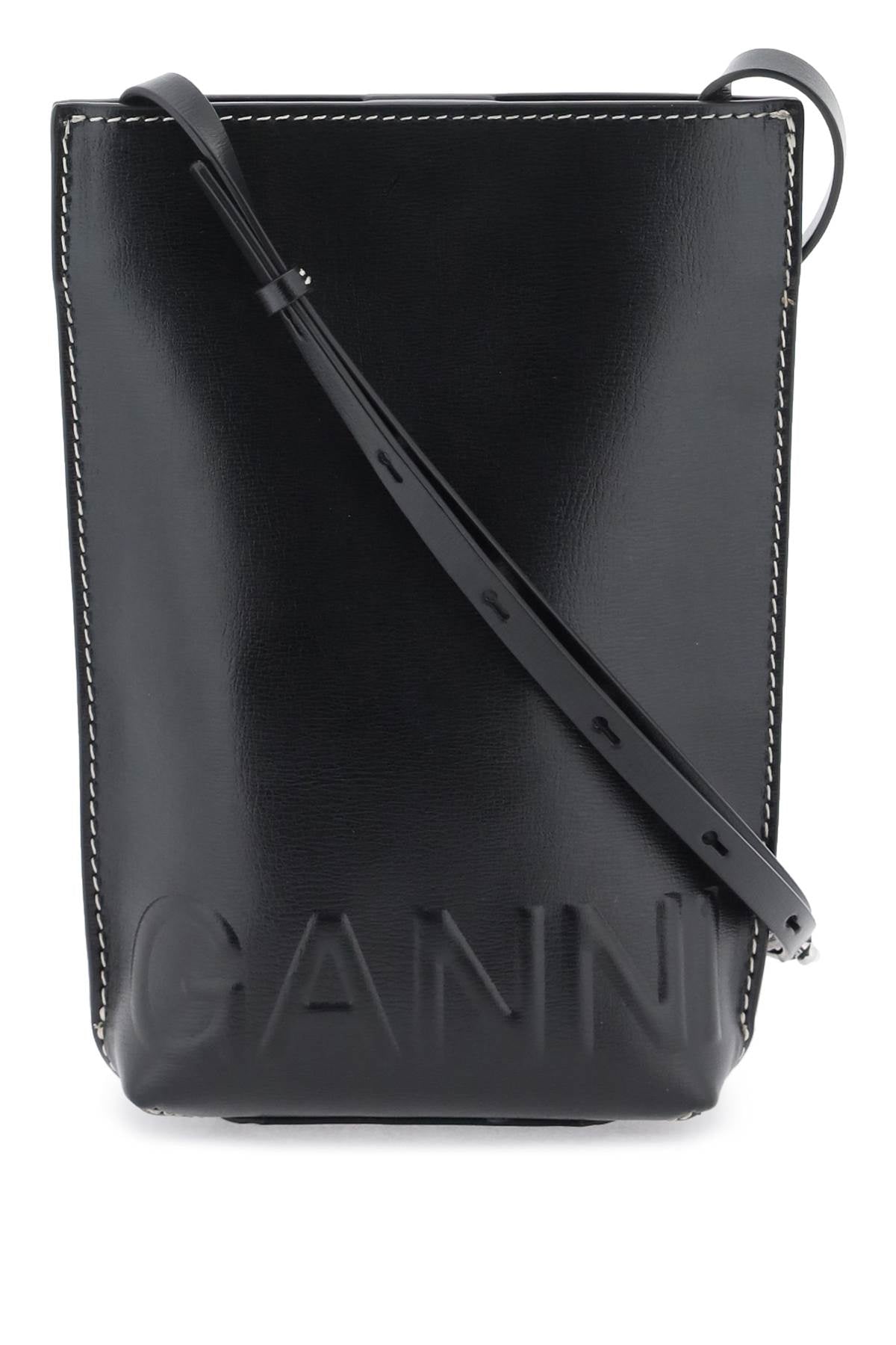 Ganni leather crossbody bag