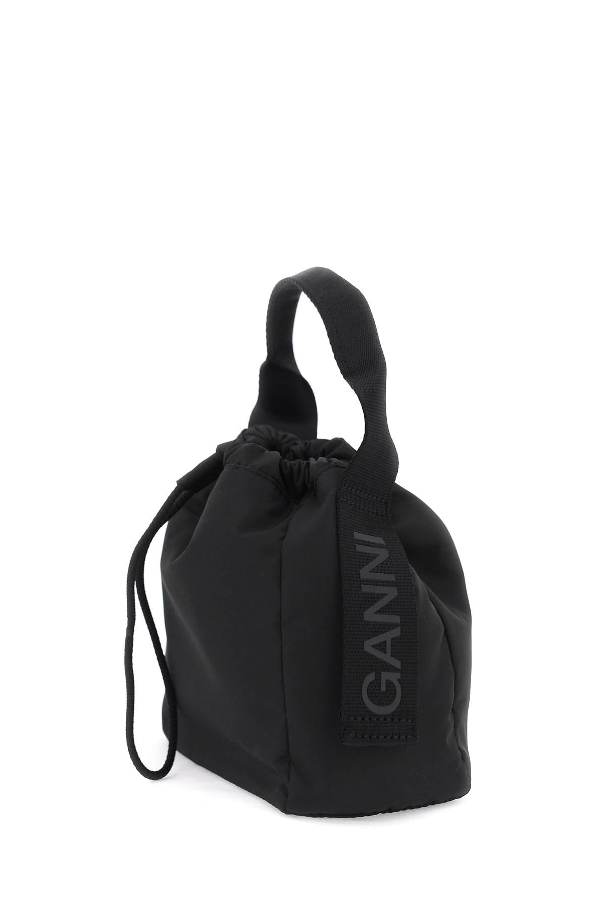 Ganni recycled nylon handbag with 9