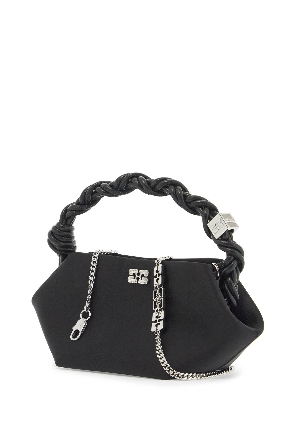 Ganni mini bou satin handbag