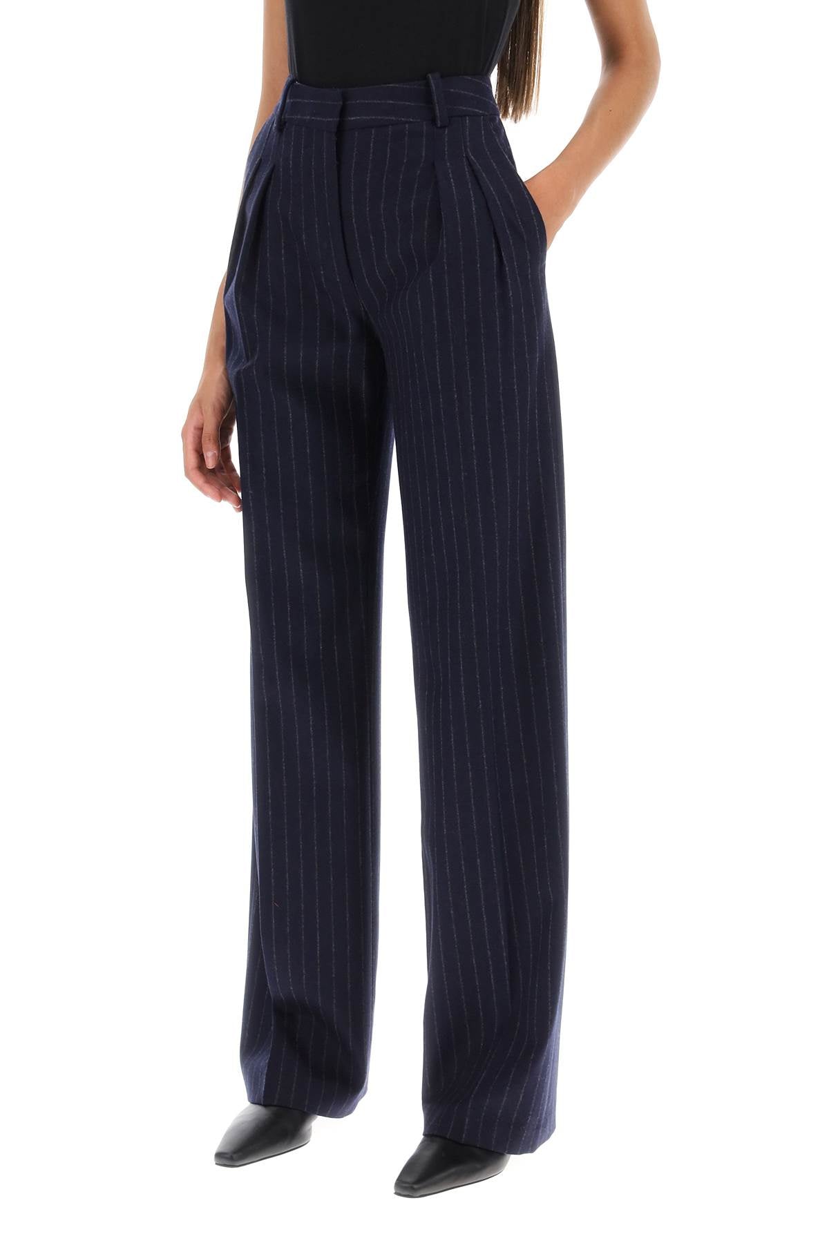 Loulou Studio amoya pinstripe wool trousers