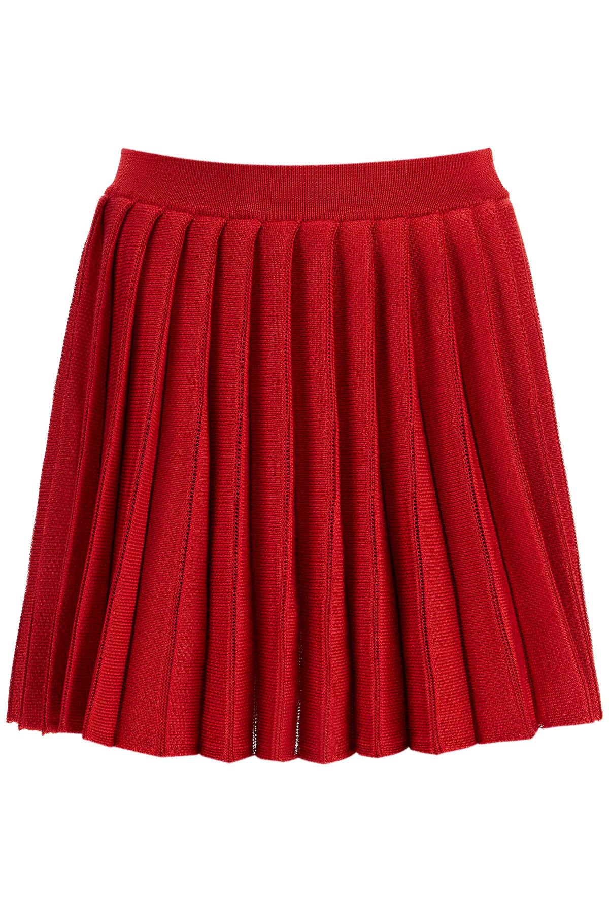 Self Portrait pleated knit mini skirt