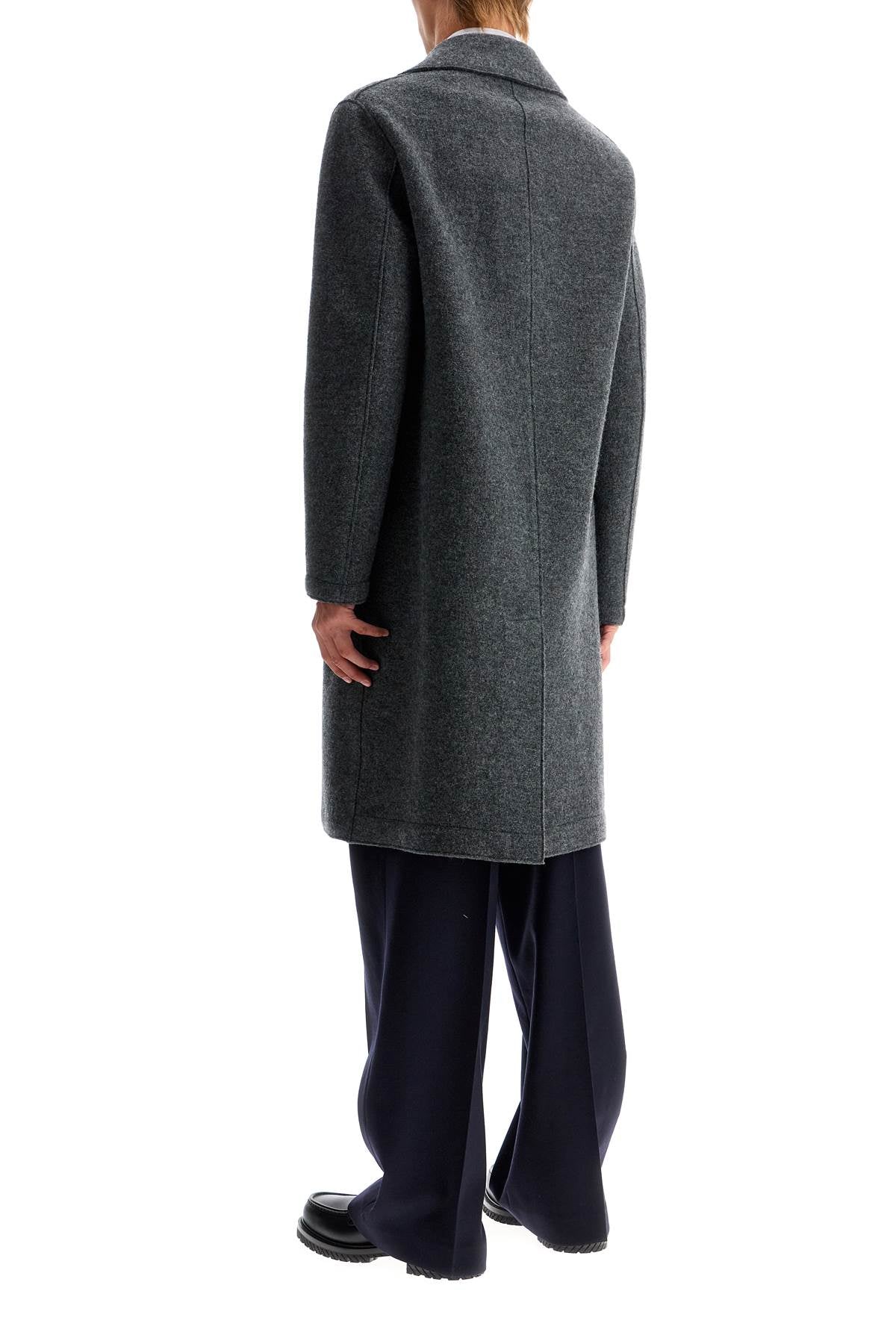 Harris Wharf London double-breasted wool coat in boiled