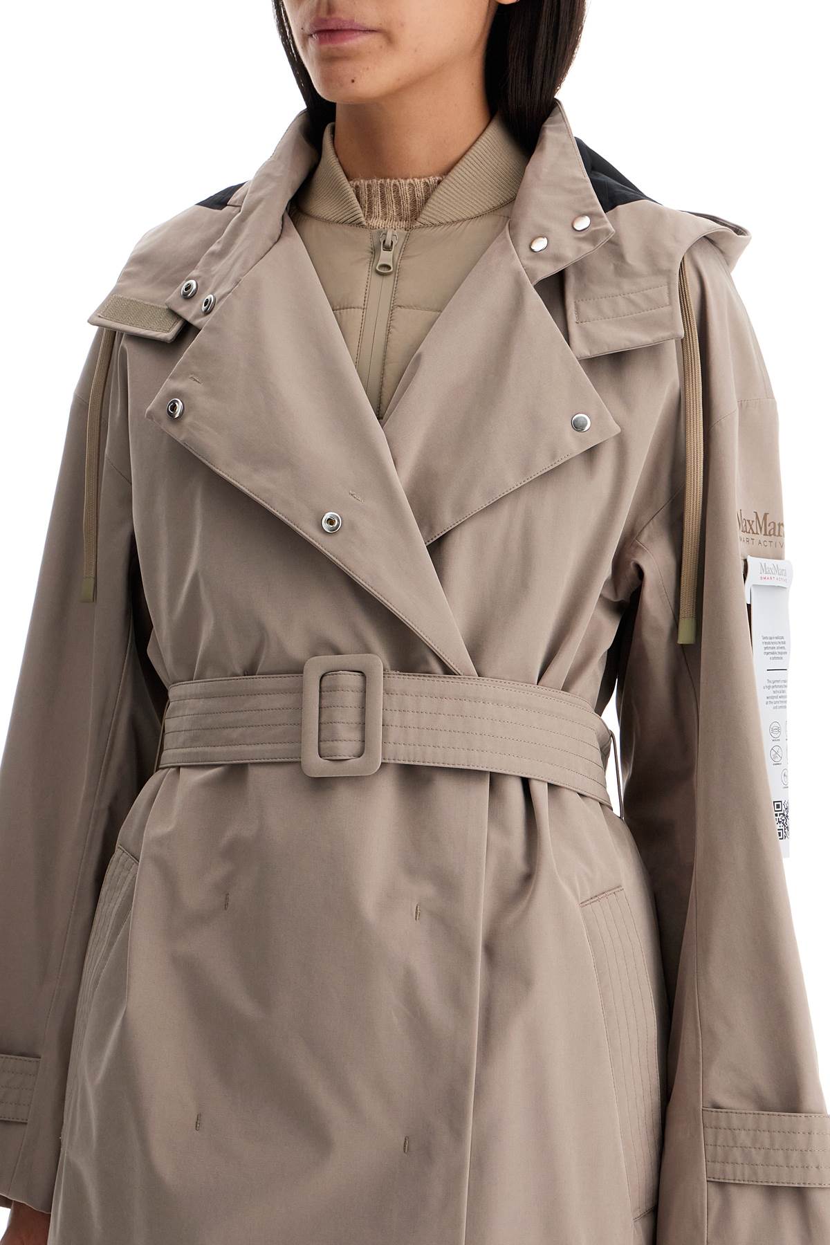 Max Mara Leisure waterproof trench coat with inner vest