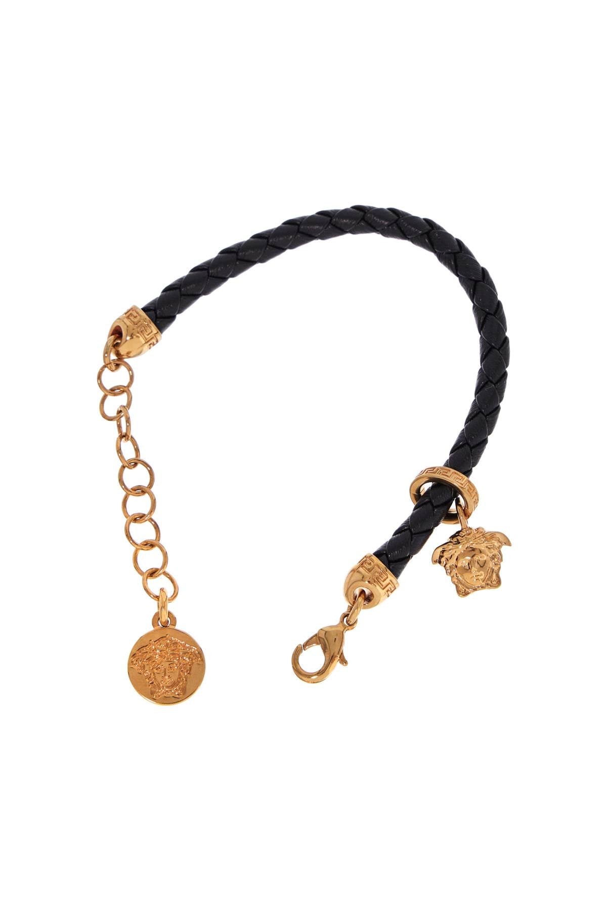 Versace "leather bracelet with medusa charm