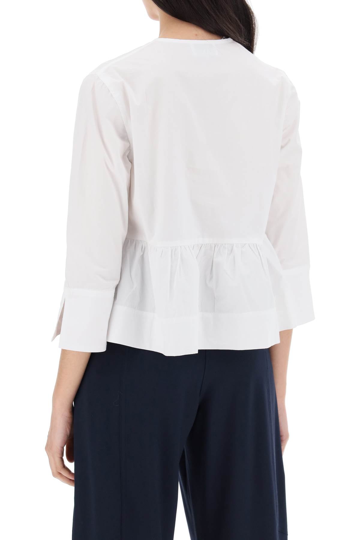 Ganni peplum blouse in pop