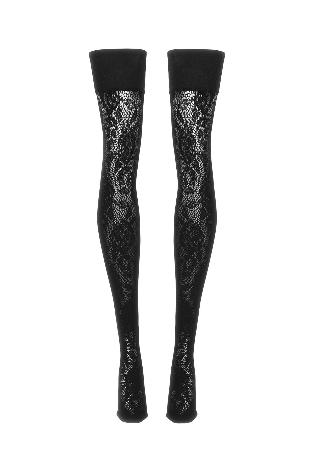 Alessandra Rich lace thigh-high stockings with