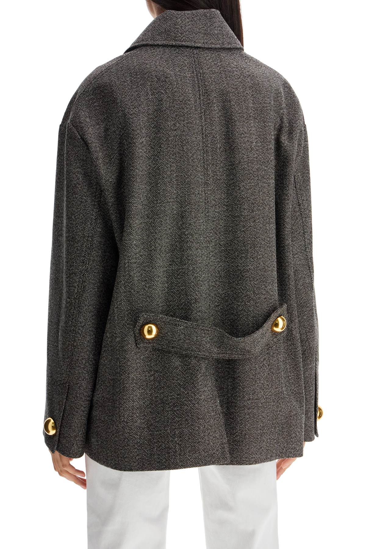 Ami Alexandre Matiussi boxy wool and cotton blend jacket