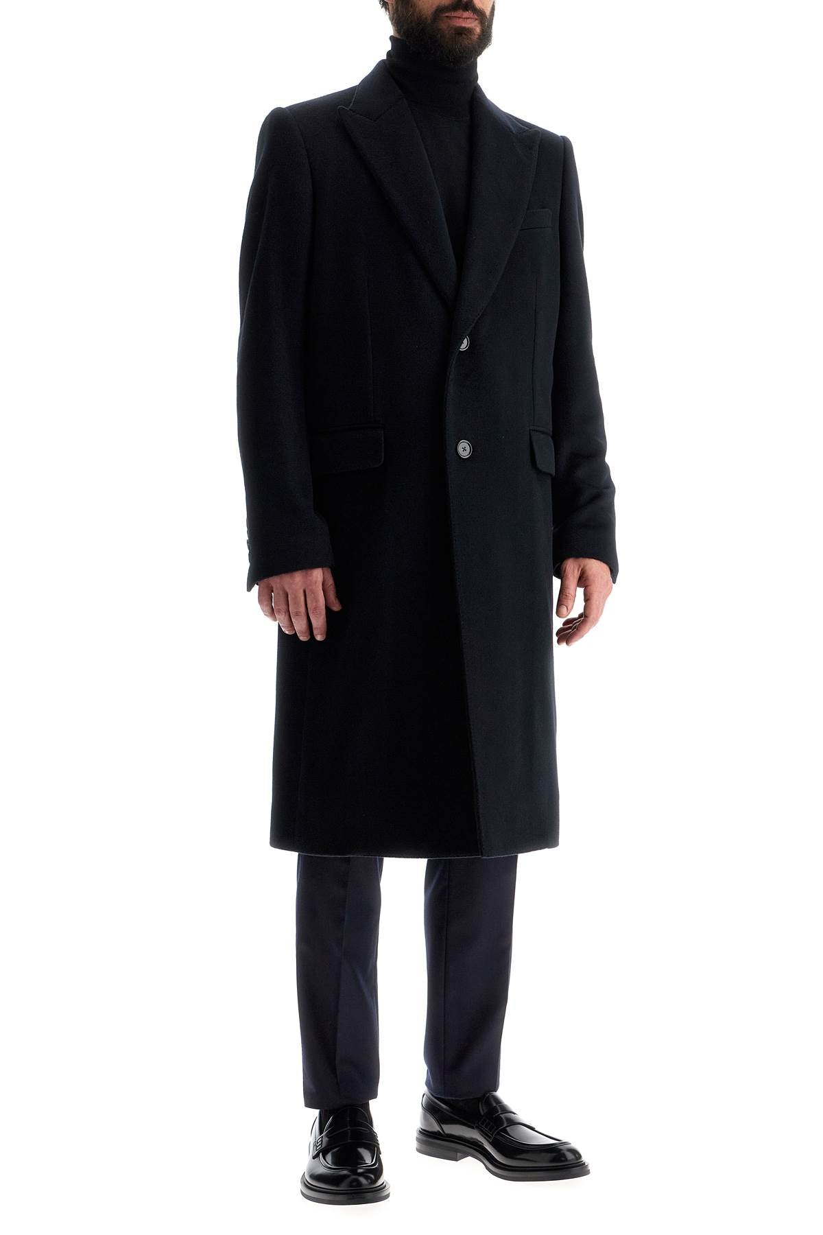 Dolce & Gabbana single-breasted cashmere coat