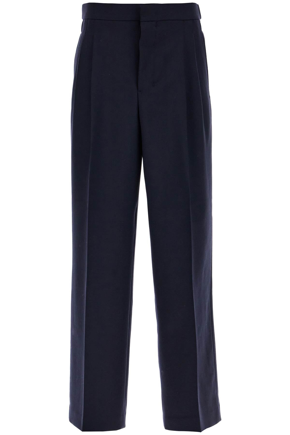 Ami Alexandre Matiussi large fit wool gabardine trousers