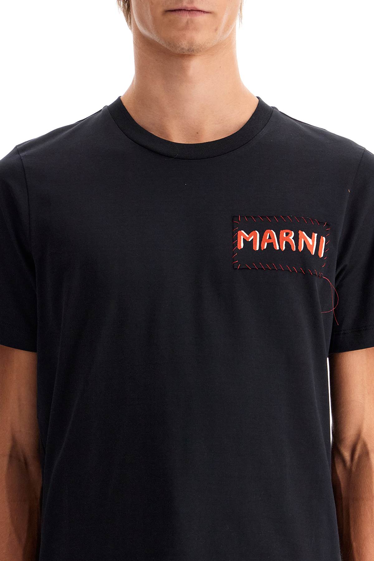 Marni t-shirt with patch logo design