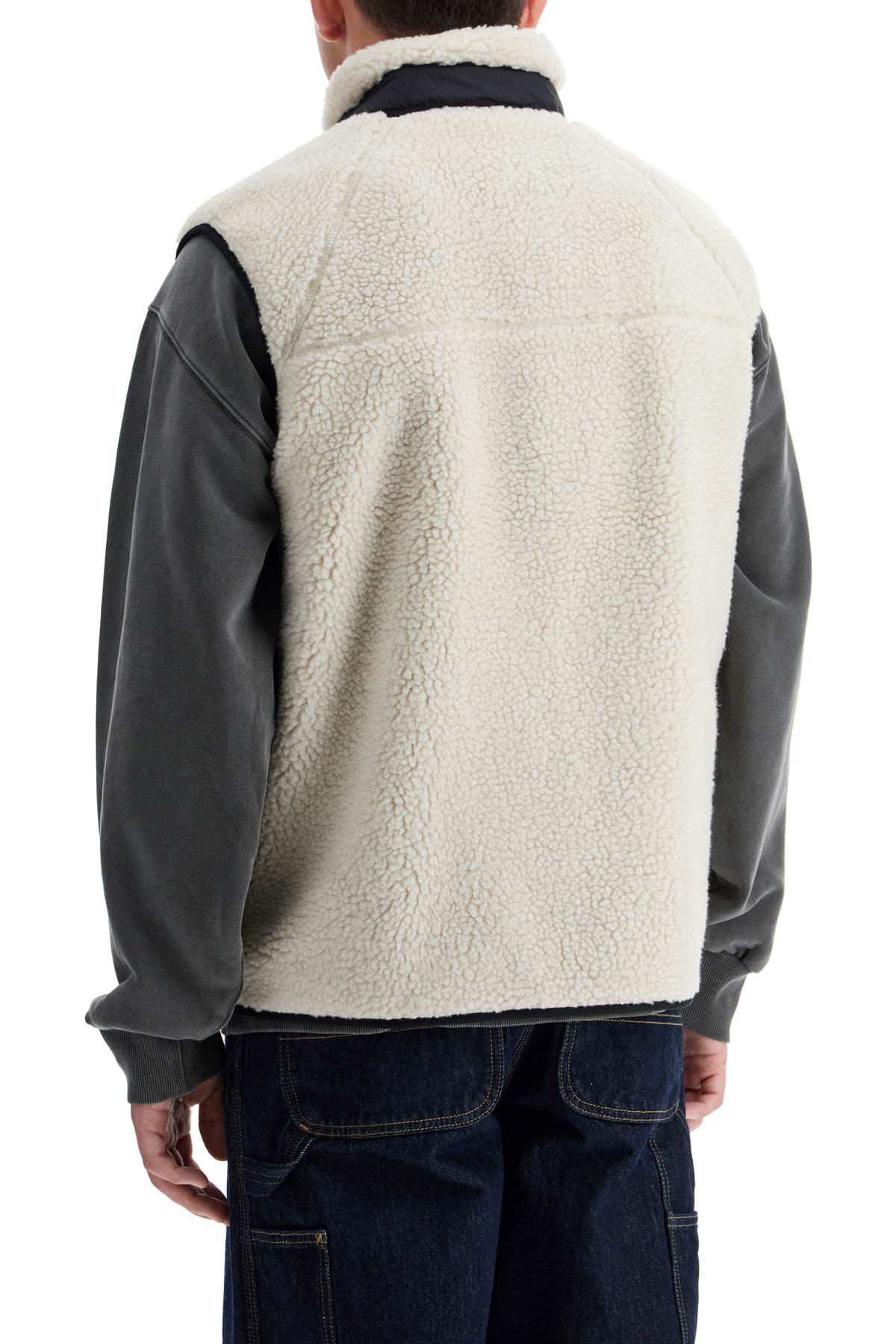 Carhartt Wip prentis liner vest in sherpa fleece